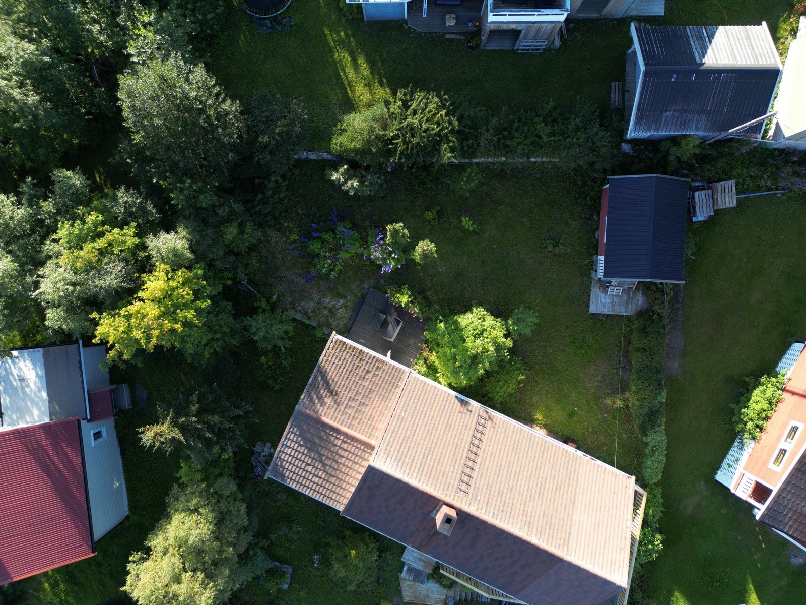 Eiendommen sett ovenfra Galleribilde