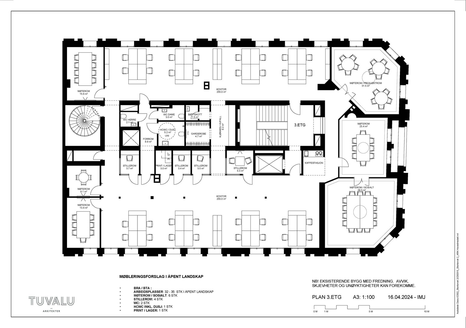 Planløsning 3.etg Galleribilde