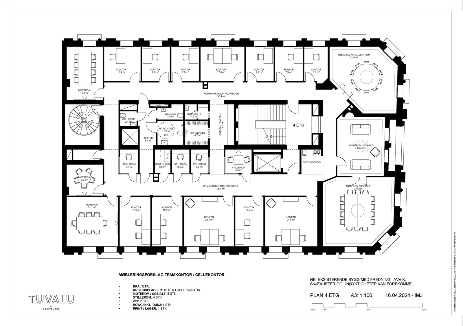 Planløsning 4.etg Galleribilde