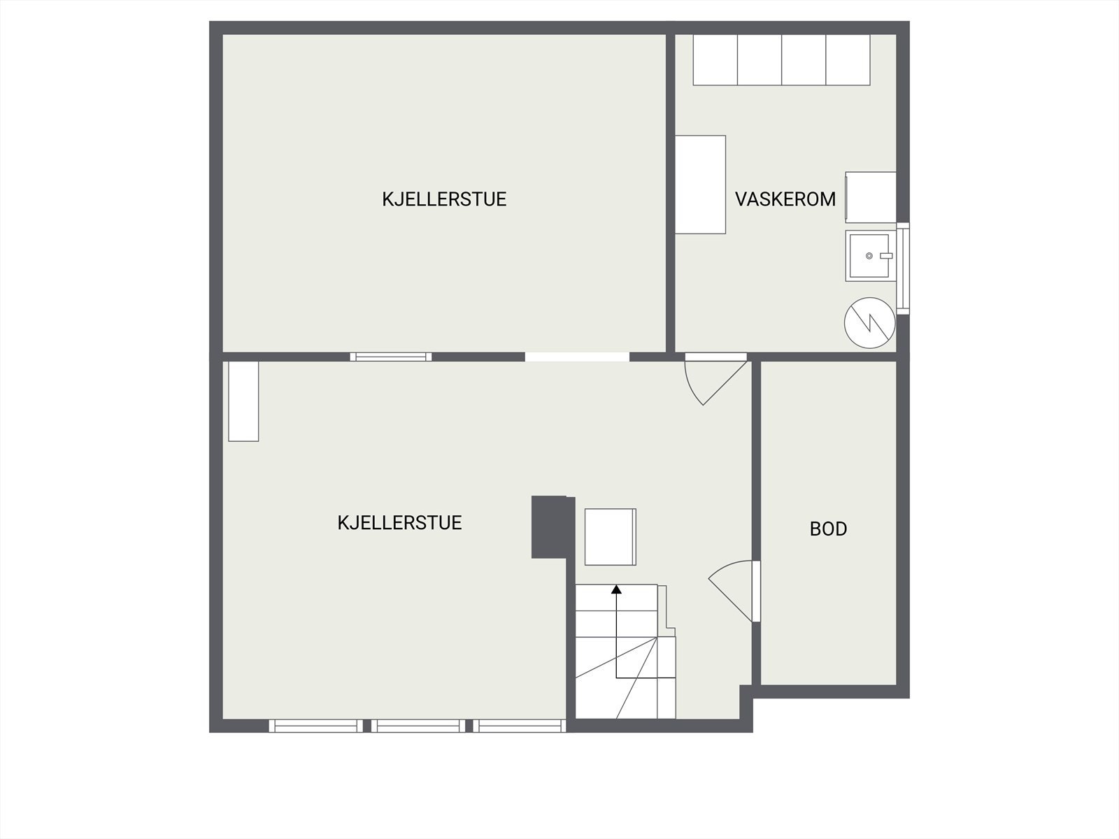 Plantegning underetasje Galleribilde