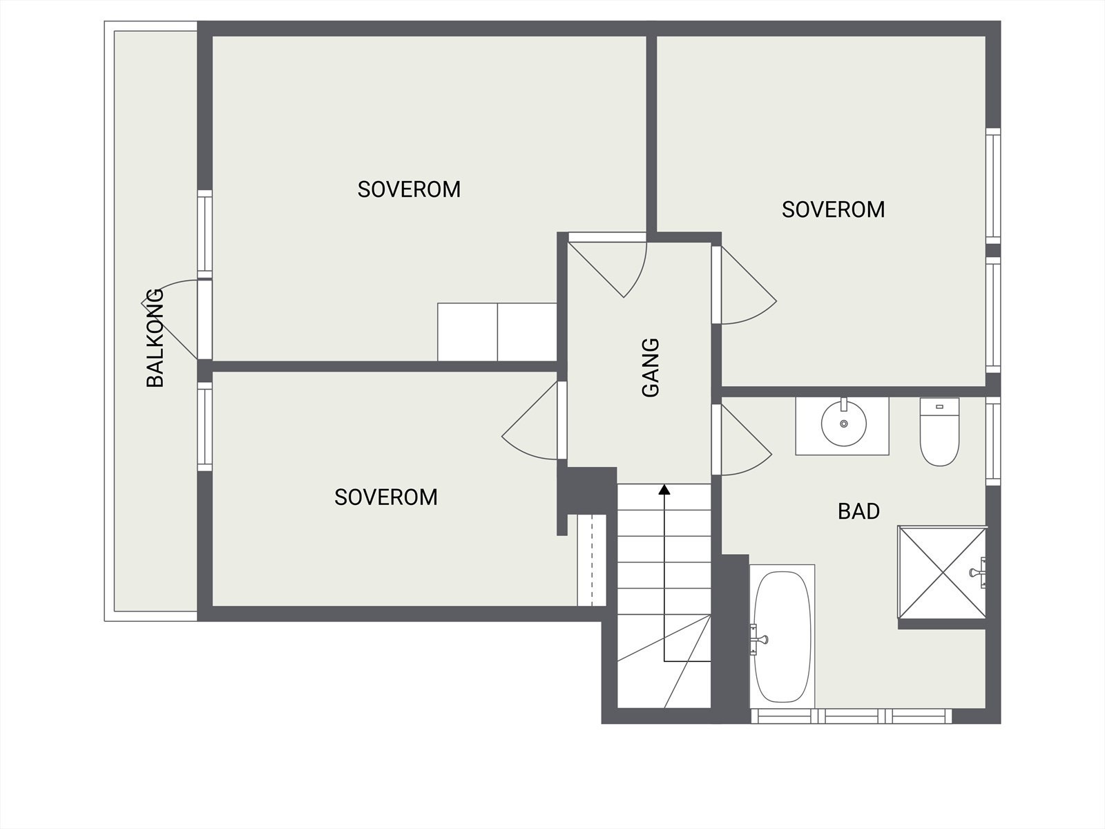 Plantegning 2. etasje Galleribilde