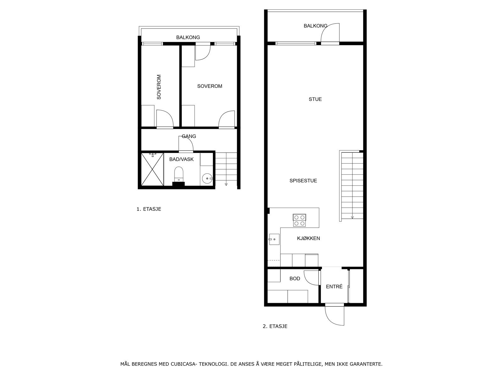 Plantegning begge plan Galleribilde