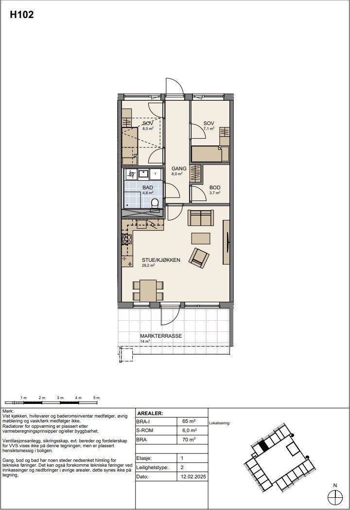 Plantegning H102 Galleribilde
