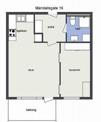 plantegning - Ledig fra 01.10. velkommen :) Galleribilde