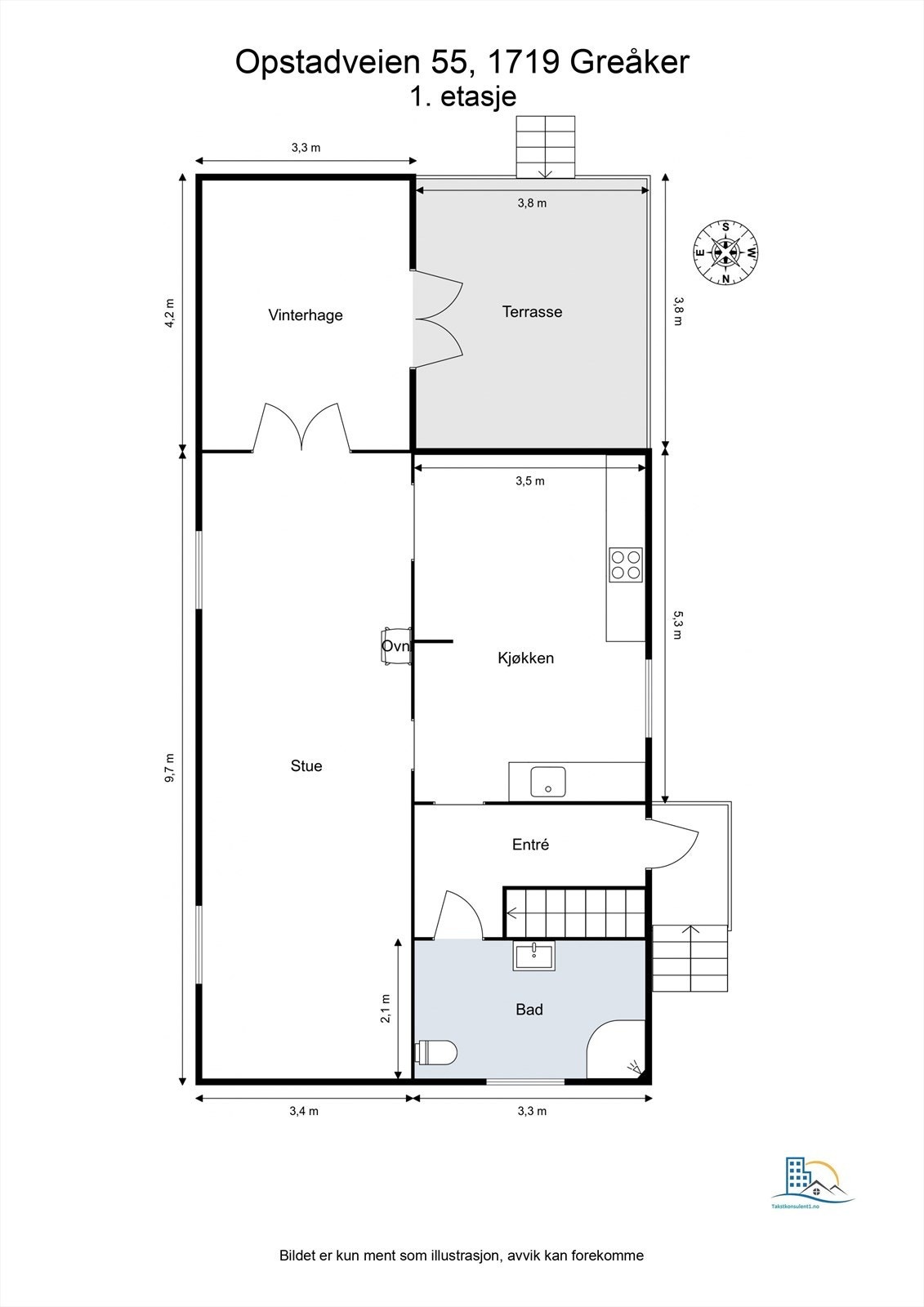 Veiledende skisse av første etasje. Galleribilde