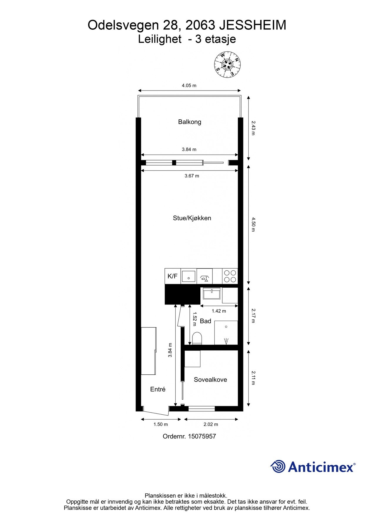 Plantegning 3. etasje. Galleribilde