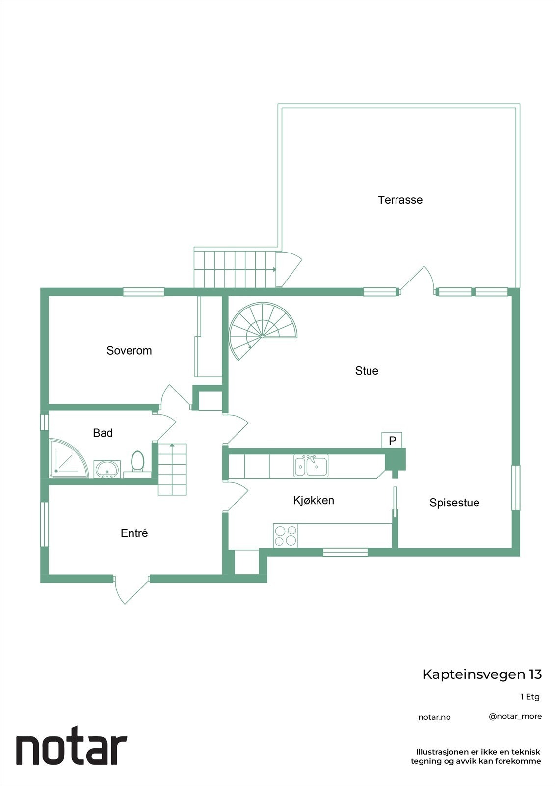 Plantegning hovedetasje Galleribilde