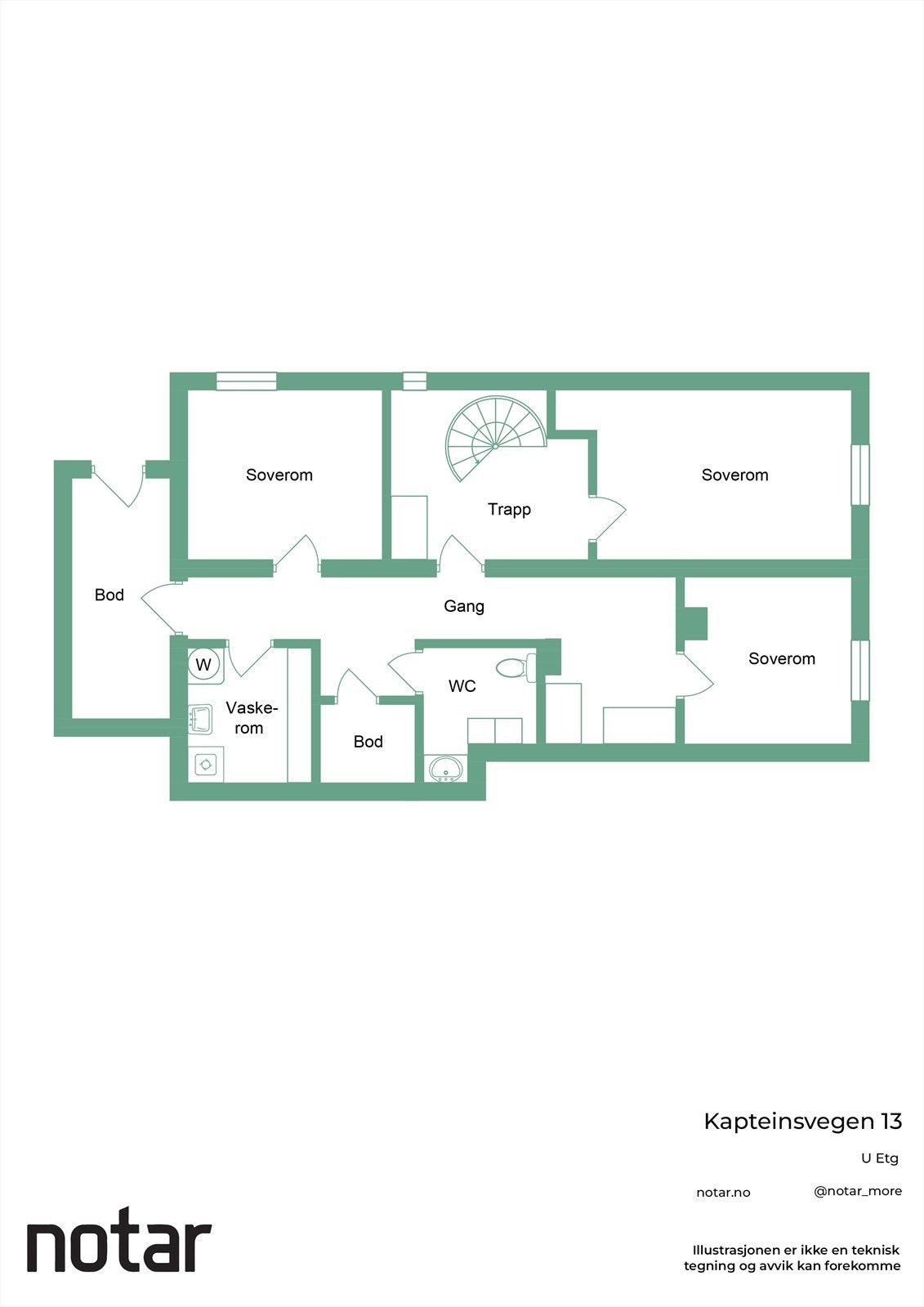 Plantegning underetasje Galleribilde
