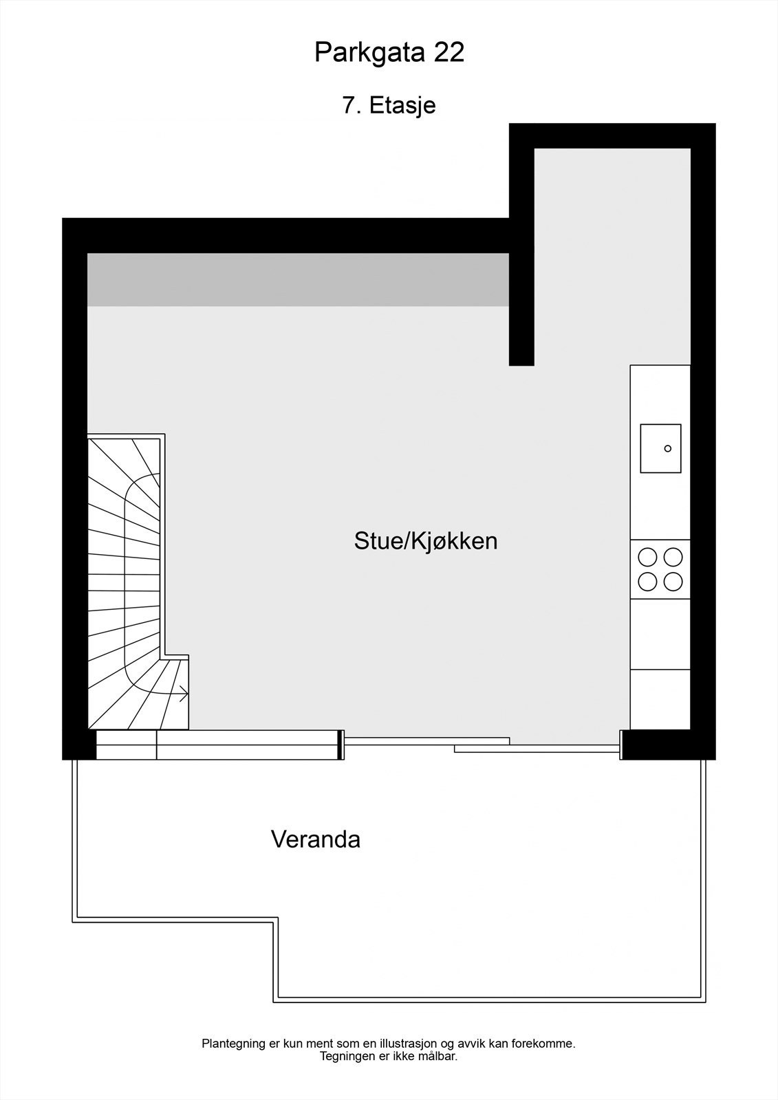 2 D plantegning 7. etasje Galleribilde