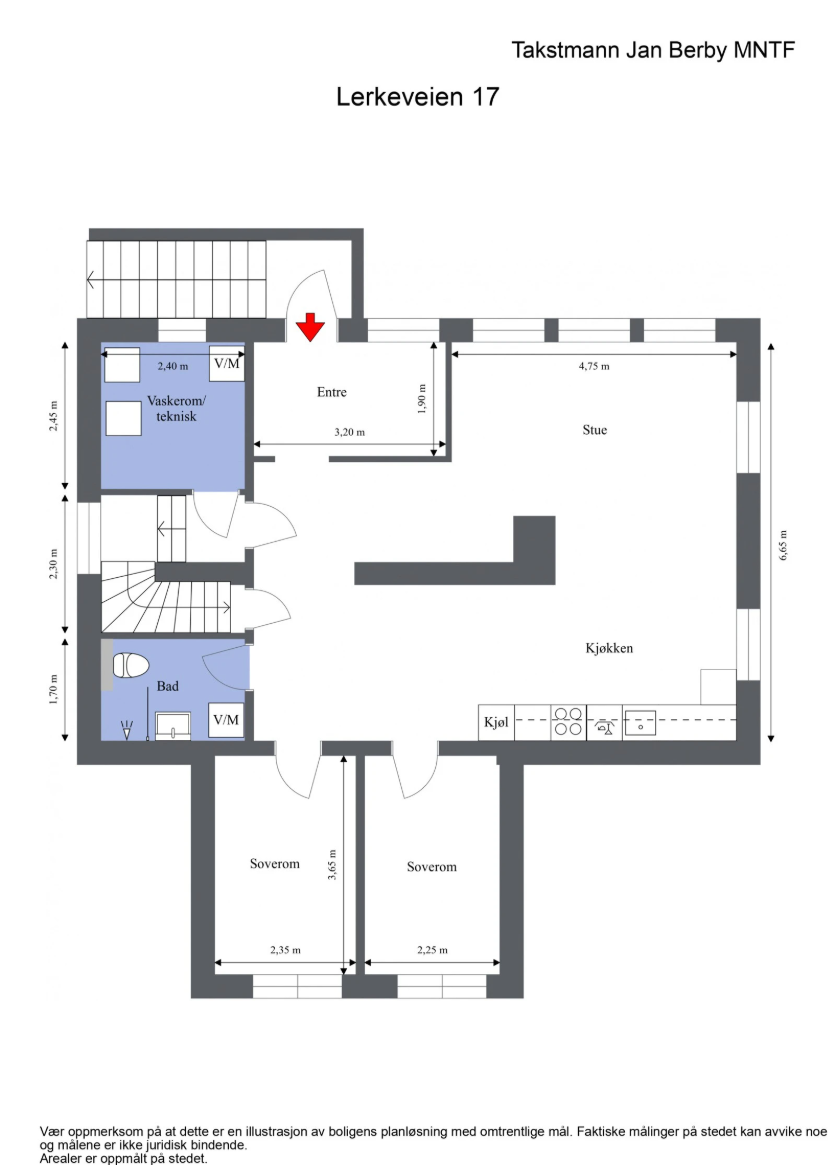 Plantegning underetasjen. Galleribilde