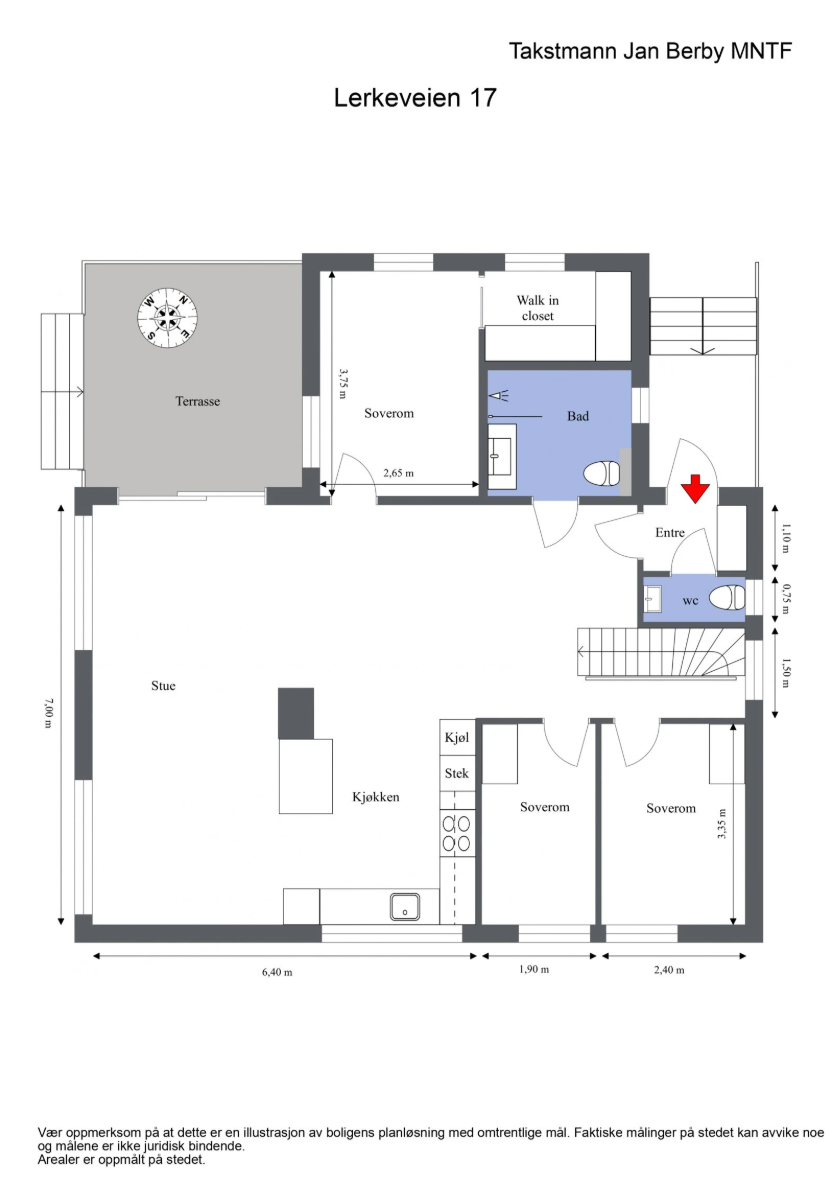 Plantegning 1. etasje. Galleribilde