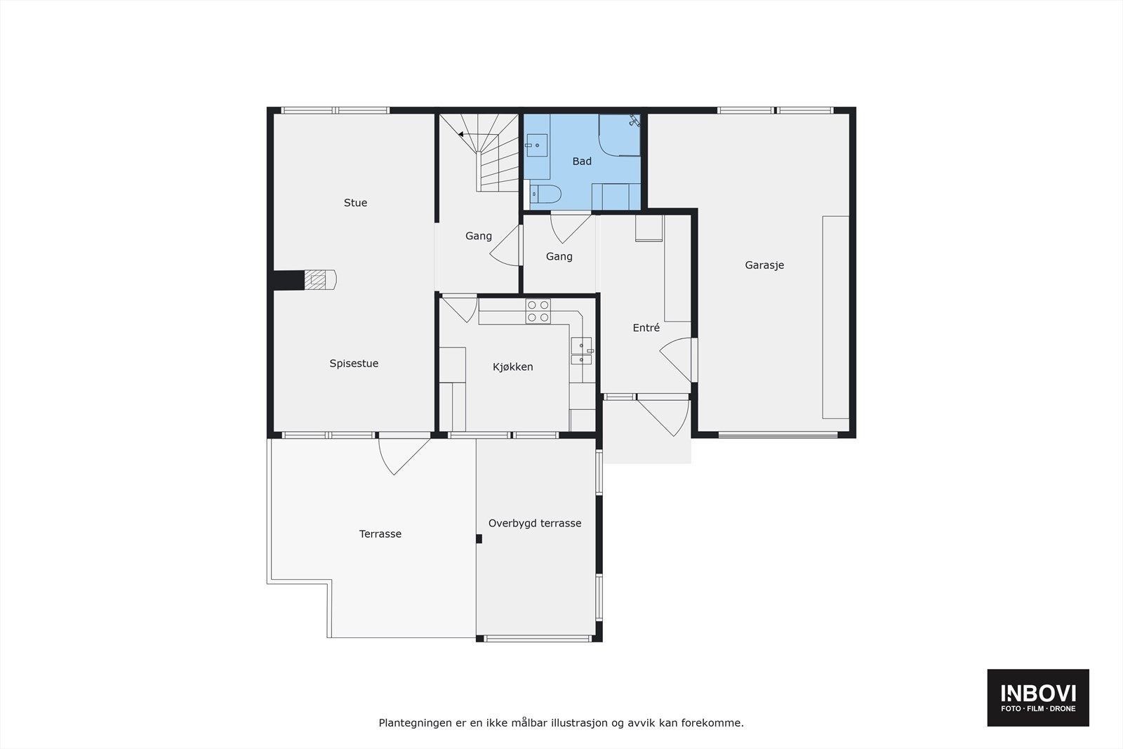 Plantegning 1. etasje Galleribilde