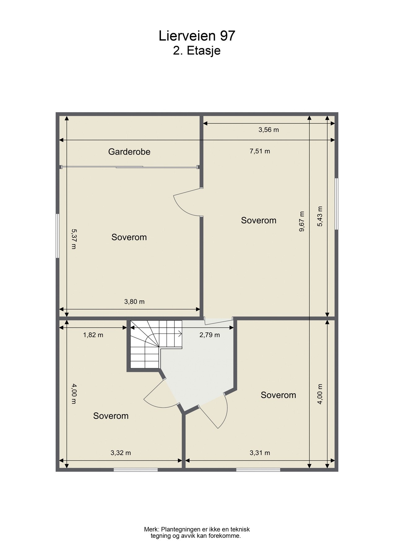 Plantegning 2. etasje Galleribilde