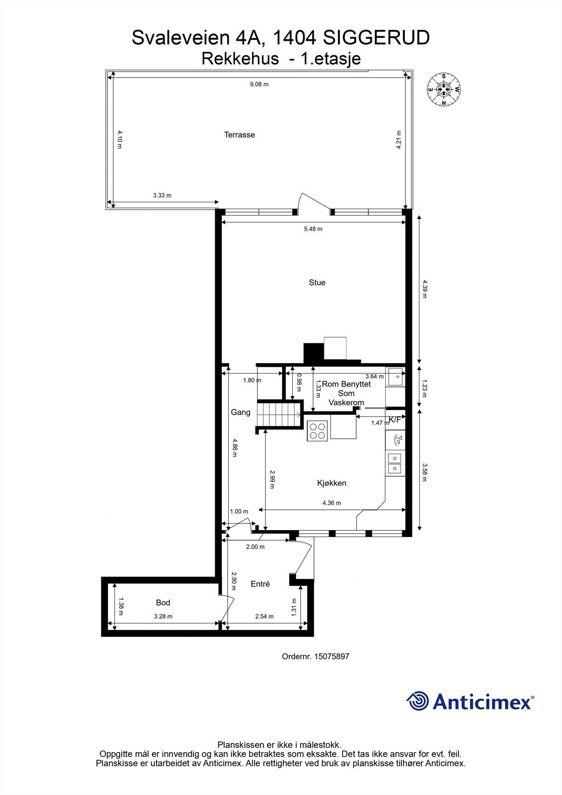 Plantegning 1. etasje Galleribilde