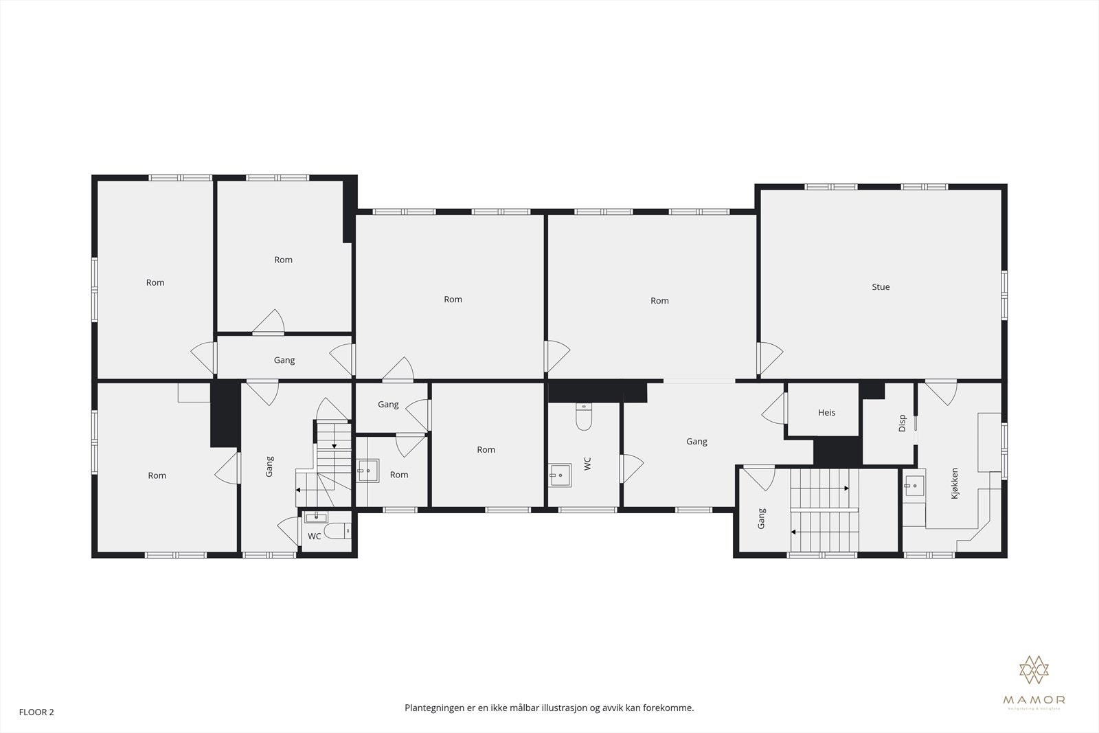 Planløsning 2.etg. Galleribilde