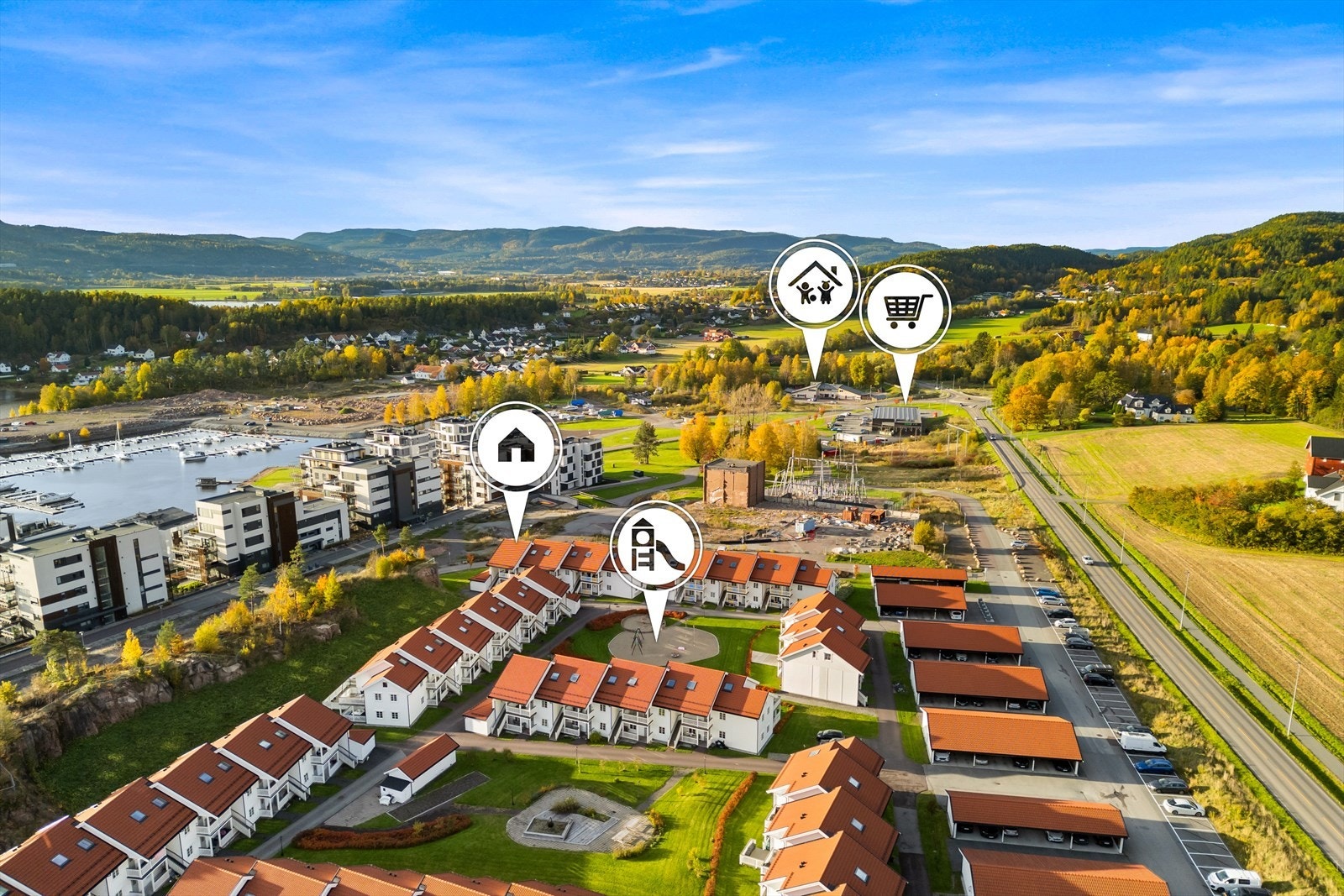 Barnevennlig boområde med både barnehage og Selvik barneskole i trygg gangavstand fra boligen. Galleribilde