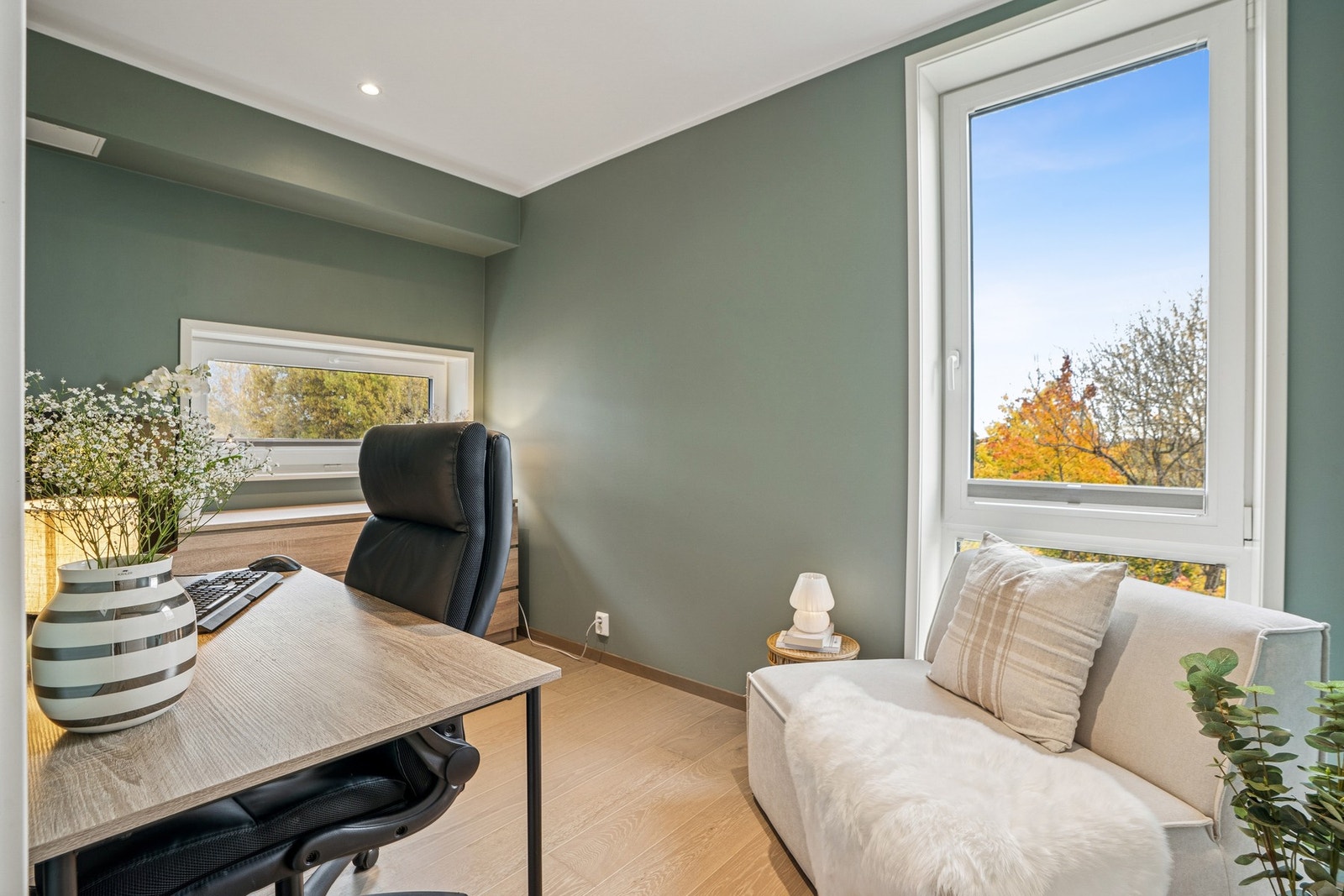 Det minste av soverommene egner seg godt som barnerom, gjesterom eller kontor. Galleribilde