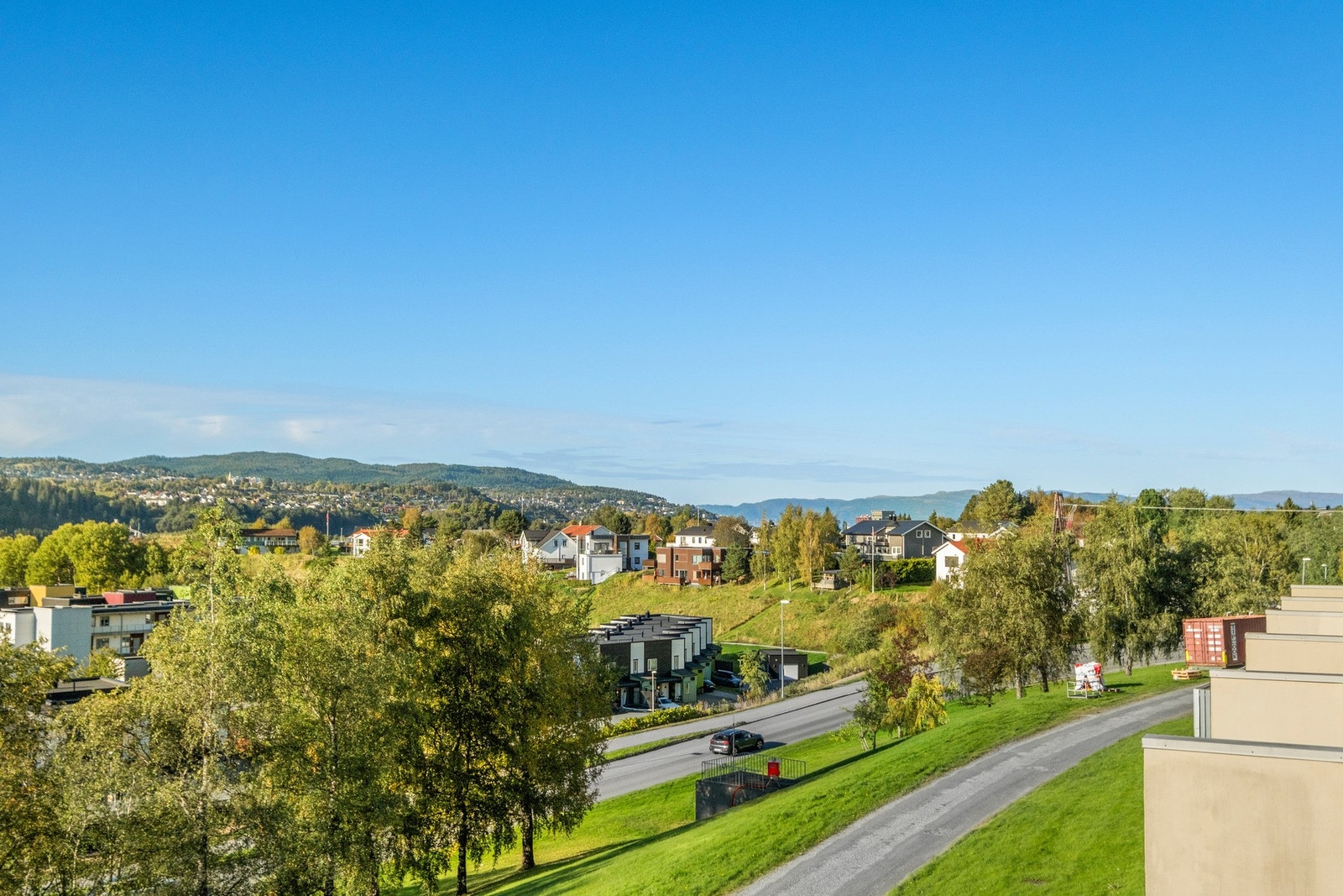 Fantastisk utsikt fra terrassen. Galleribilde