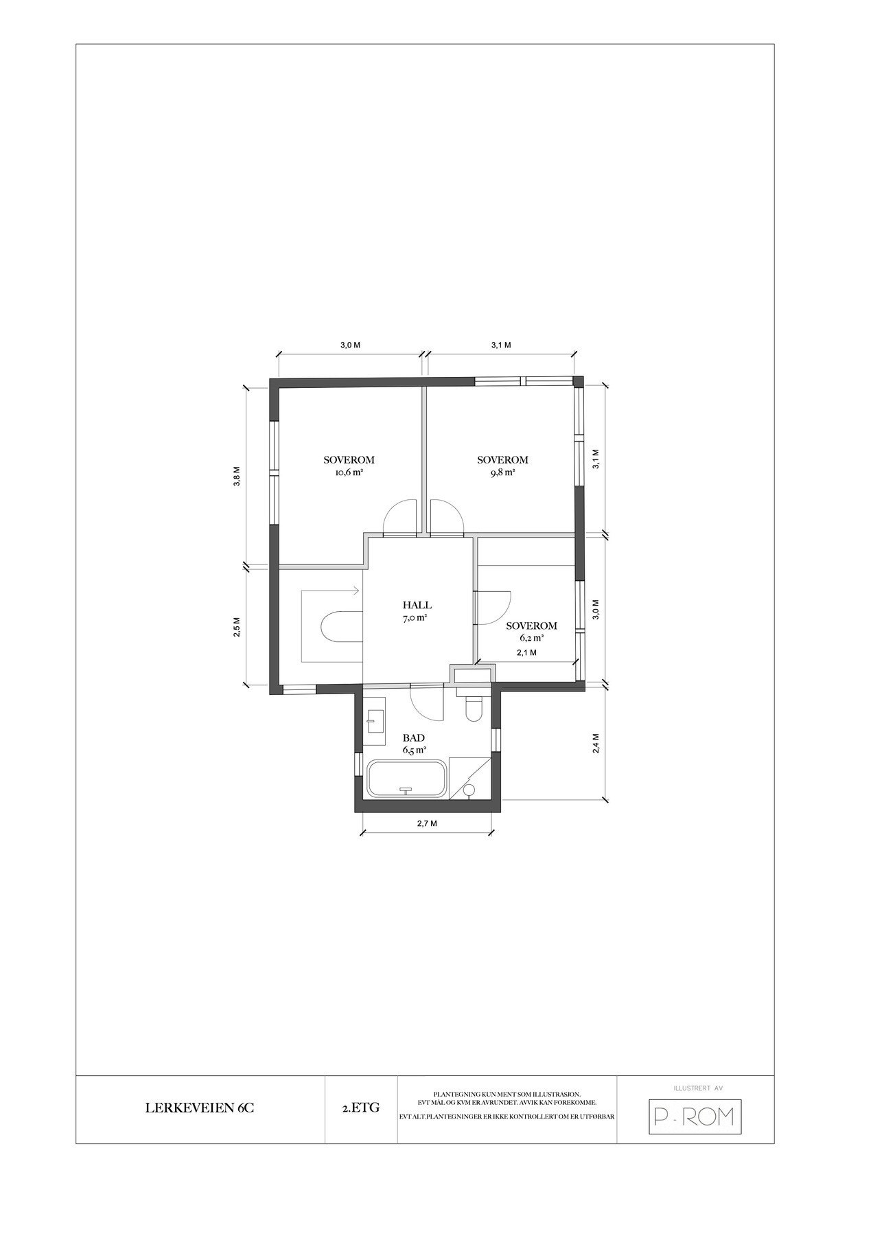 2. etg, med alle soverom på et plan! Galleribilde