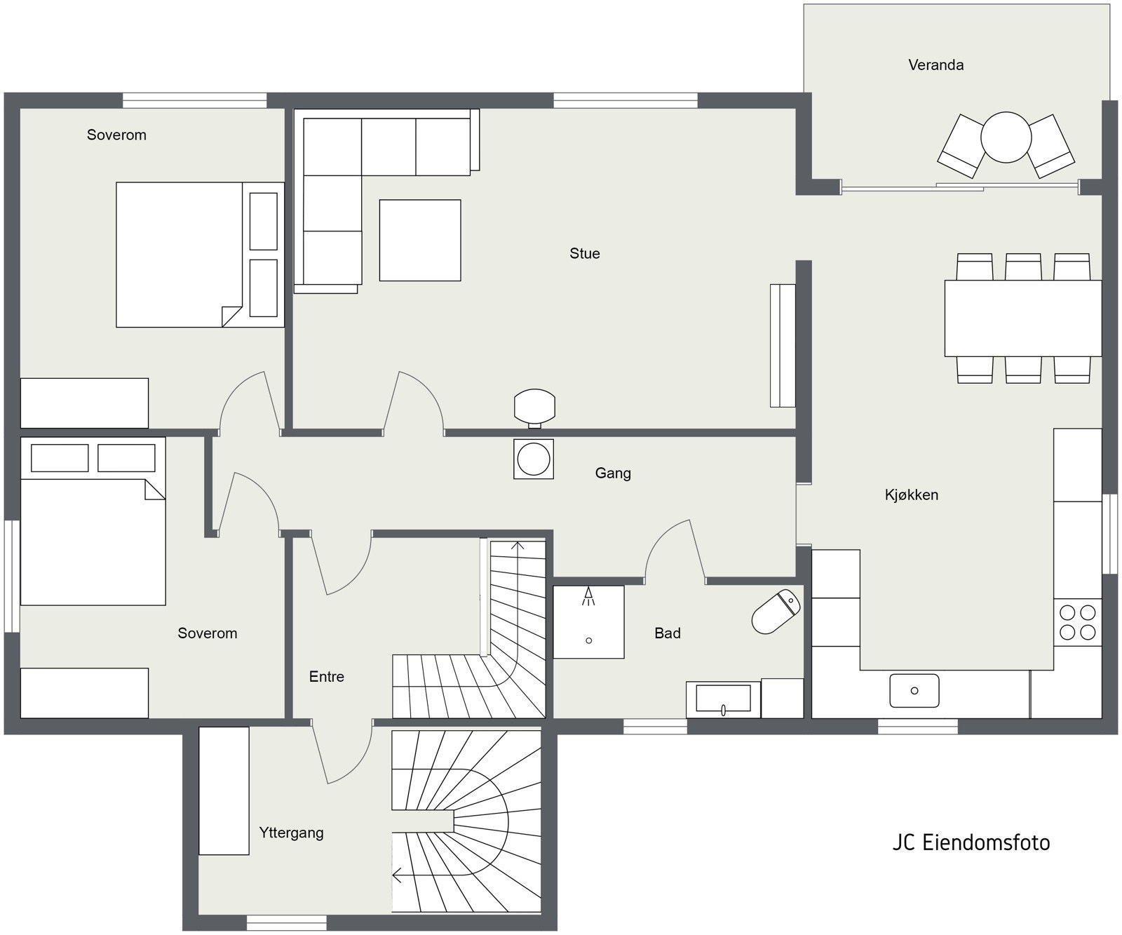 2D Plantegning - 2.etasje. Galleribilde