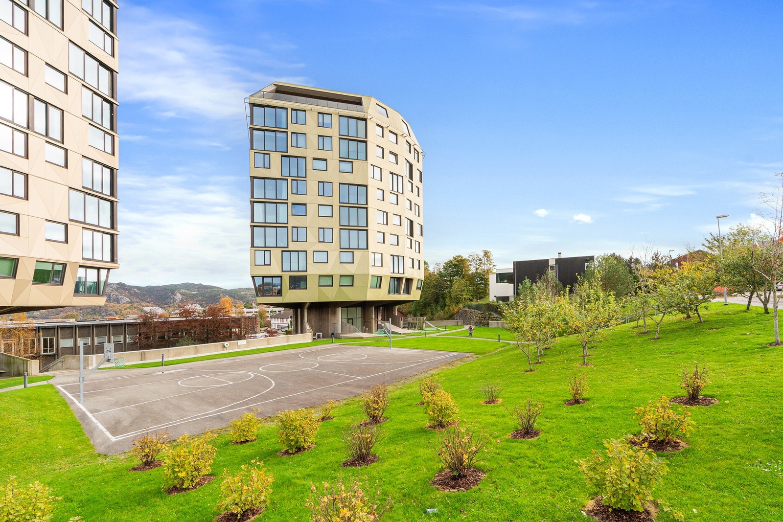 Sameiet har pent opparbeidede utearealer. Galleribilde