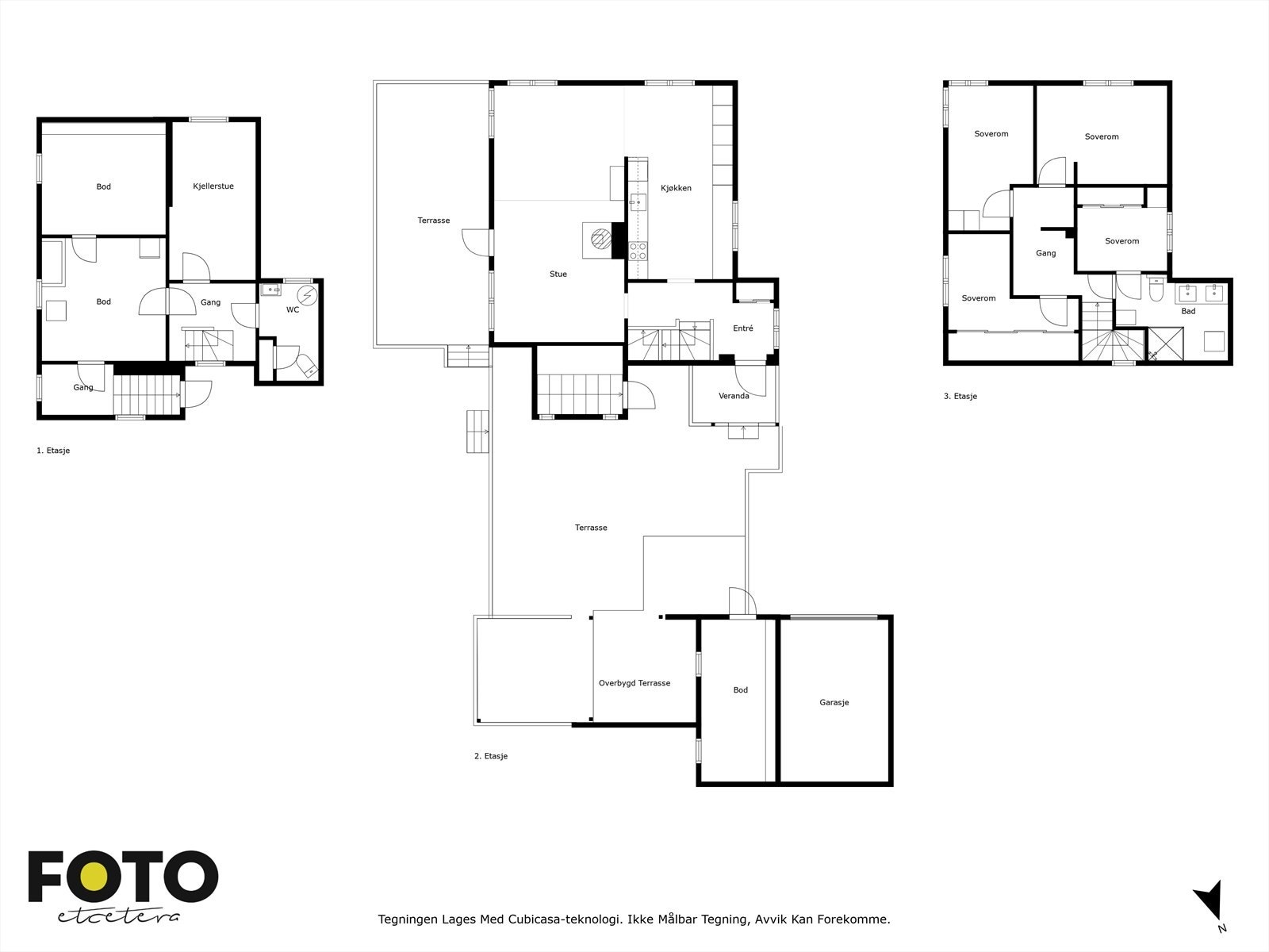 Plantegning alle etasjer Galleribilde