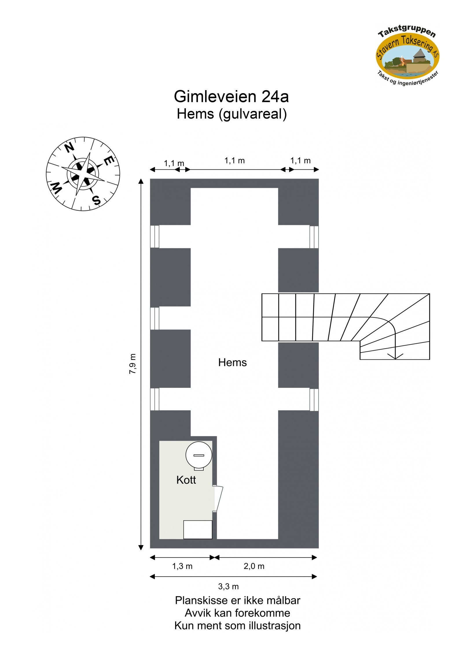 Plantegning hems. Galleribilde