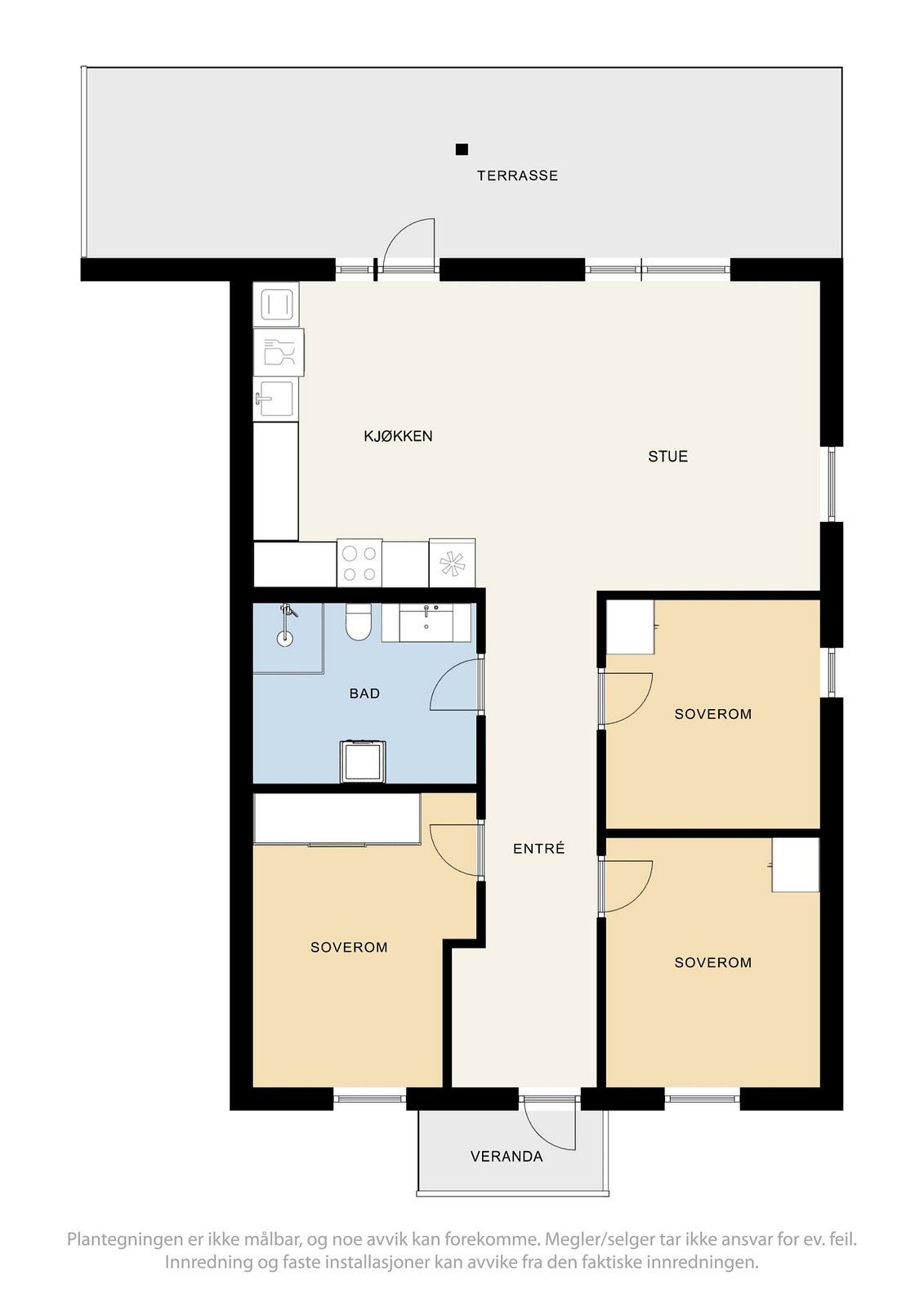 Plantegning 1.etasje Galleribilde