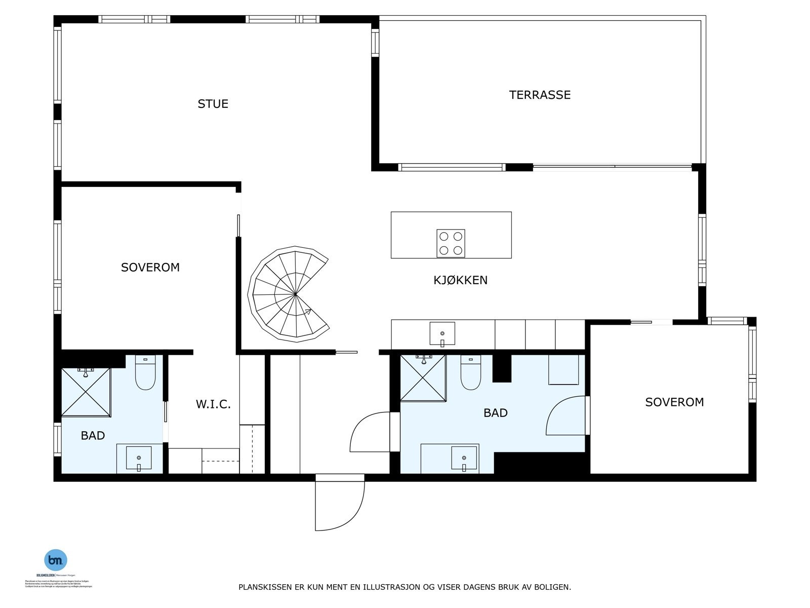 Plantegning 4. etg. Galleribilde