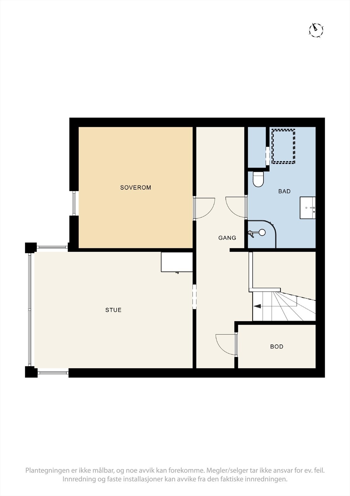 Plantegning loft Galleribilde