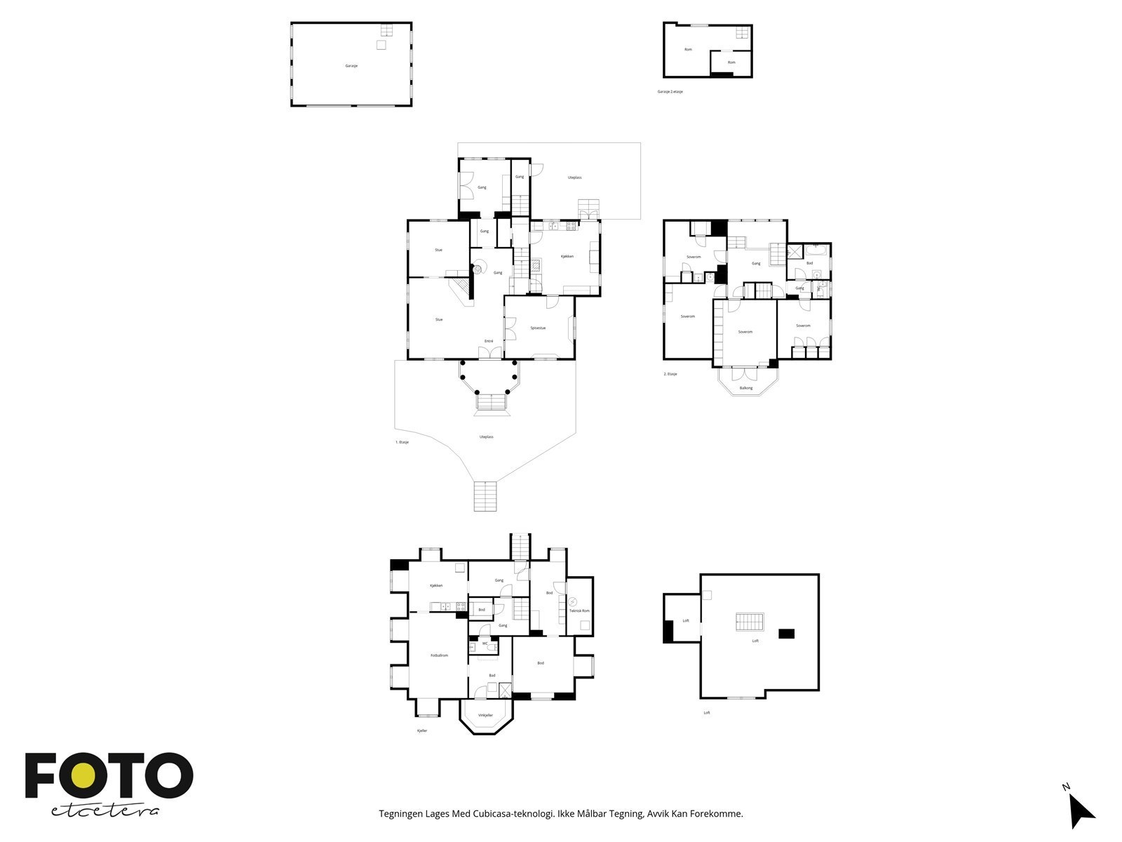 Veiledende planskisse alle etasjer. Ikke målbar Galleribilde