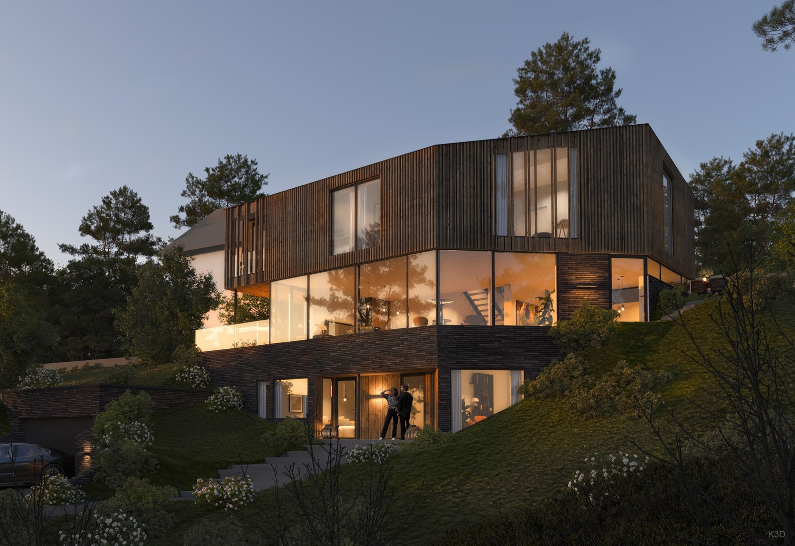 Illustrasjon av bolig som det er gitt rammetillatelse på Galleribilde