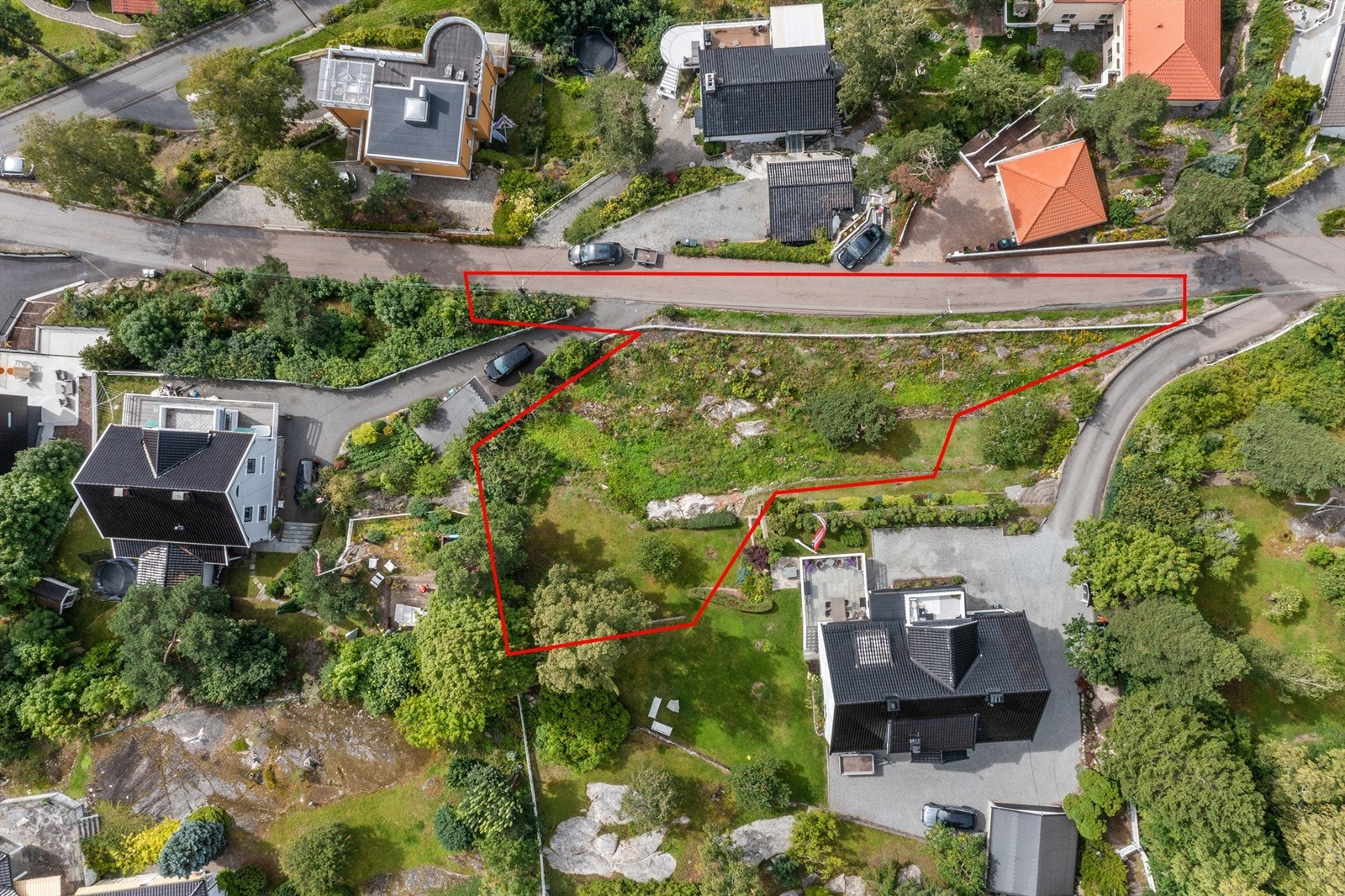 Dette er ca. tomtegrense. Galleribilde