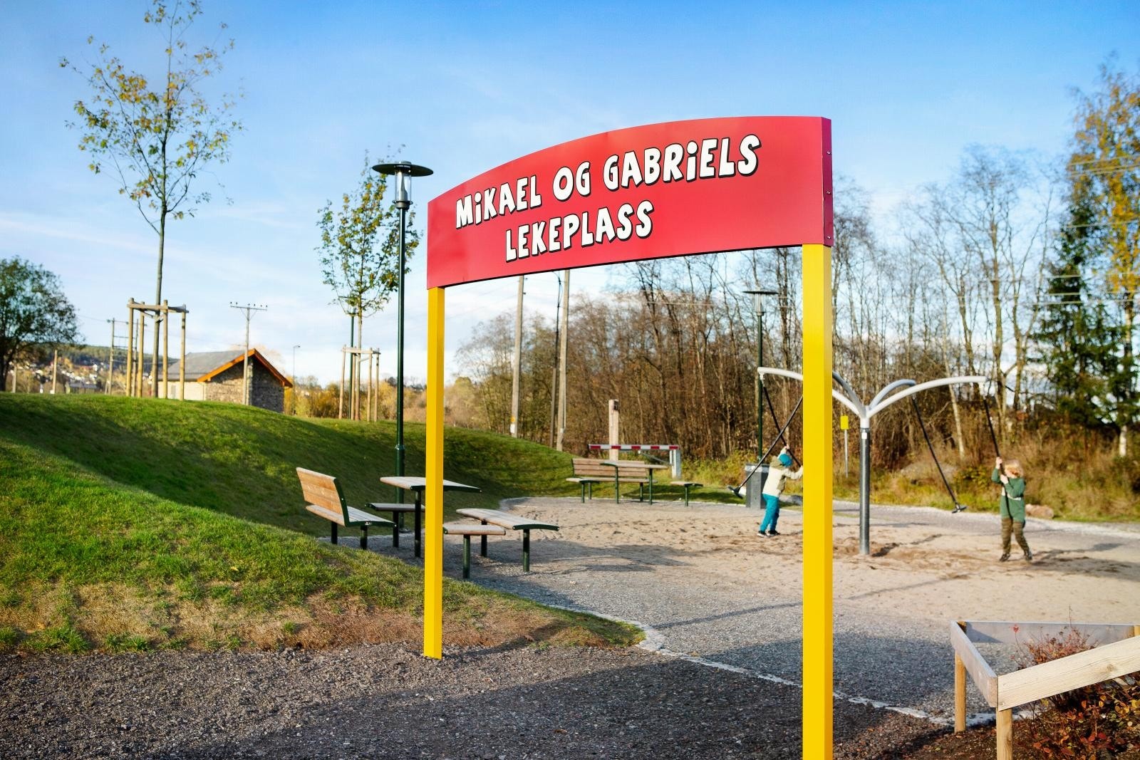 Mikael og Gabriels lekeplass på Sørlihavna. Galleribilde