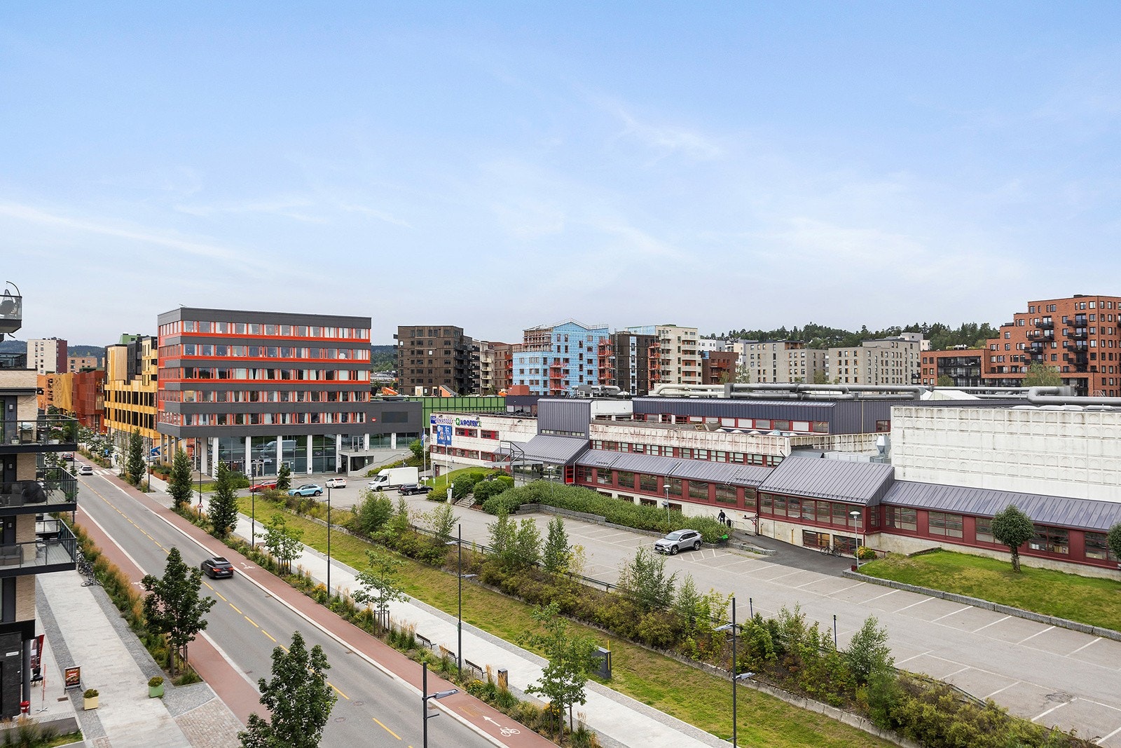 Nye Skårersletta rett utenfor leiligheten. Galleribilde