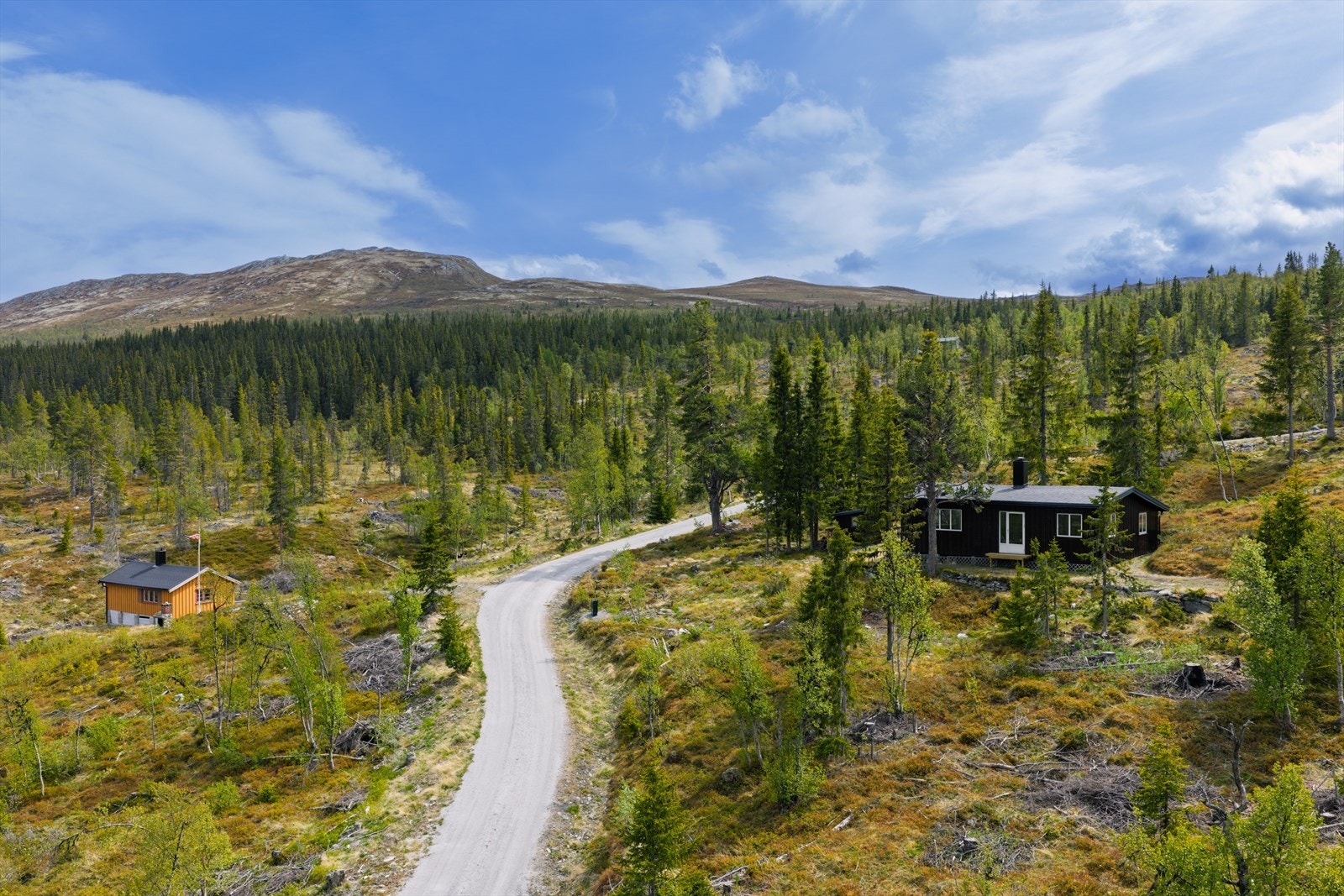 Hytta fikk innlagt strøm i 2022. Galleribilde