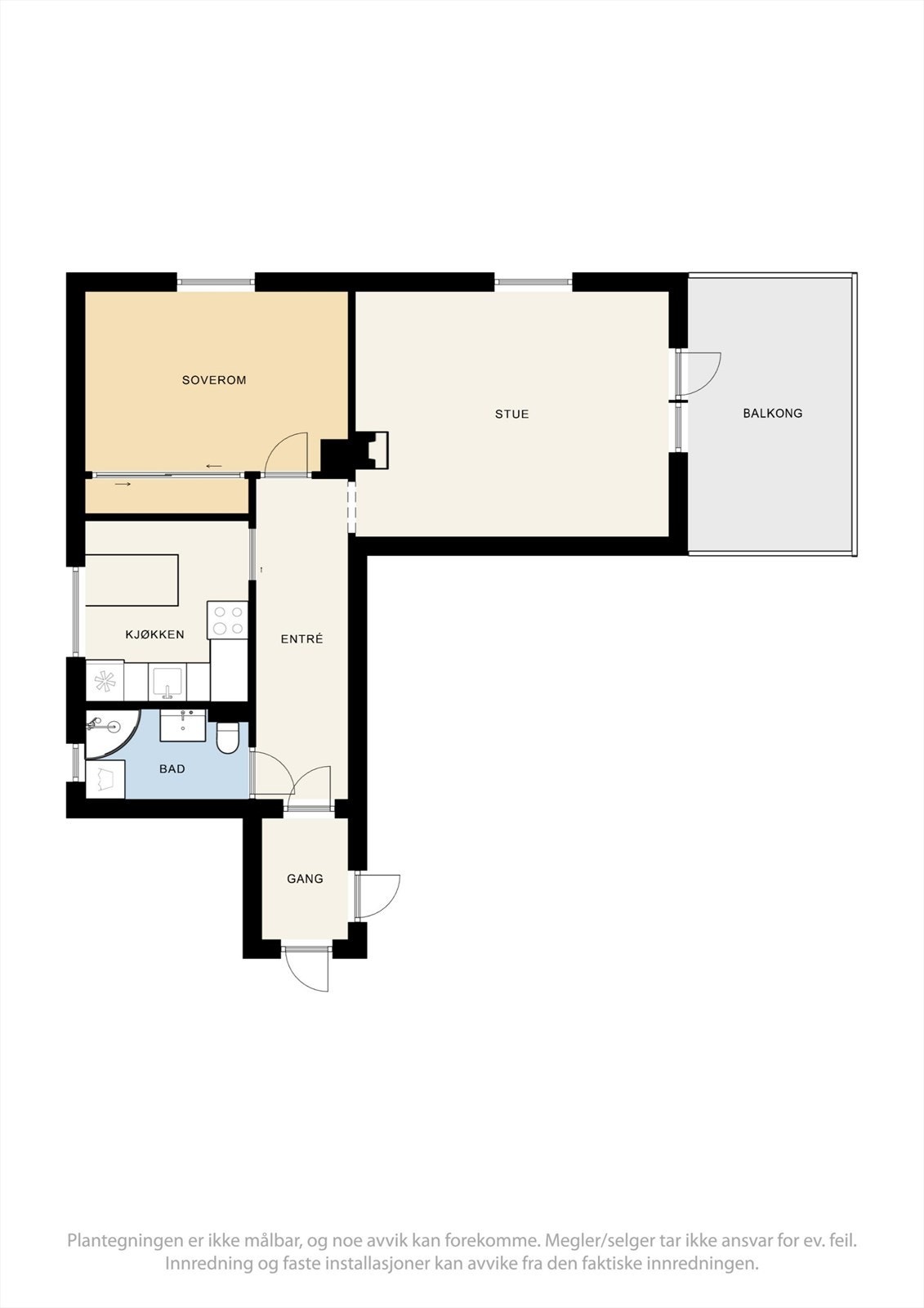 Plantegning leilighet 2. etasje. Galleribilde