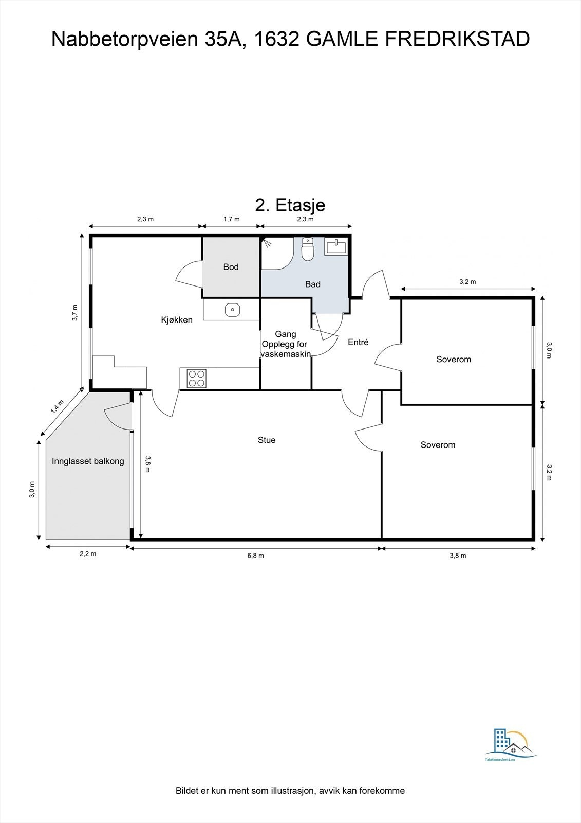 Leiligheten disponerer også to boder i felles kjeller. Galleribilde