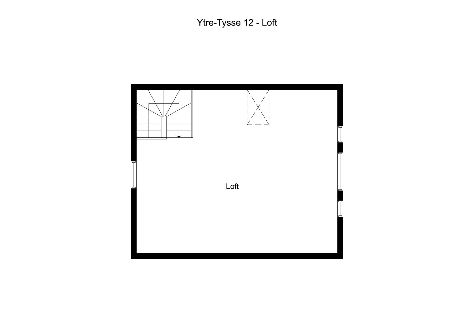 Plantegning loft Galleribilde