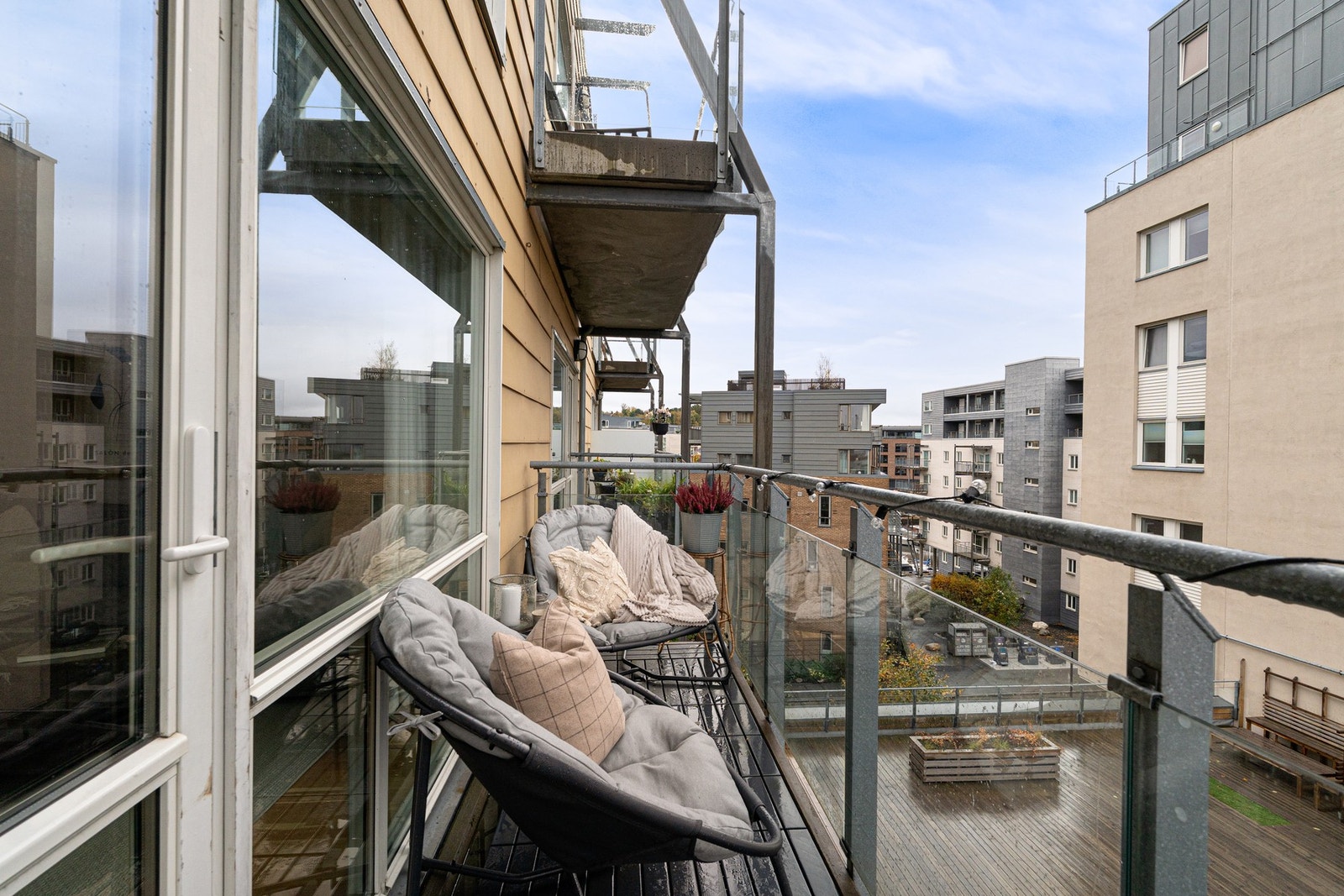 Balkongen er på 5 kvadratmeter. Galleribilde