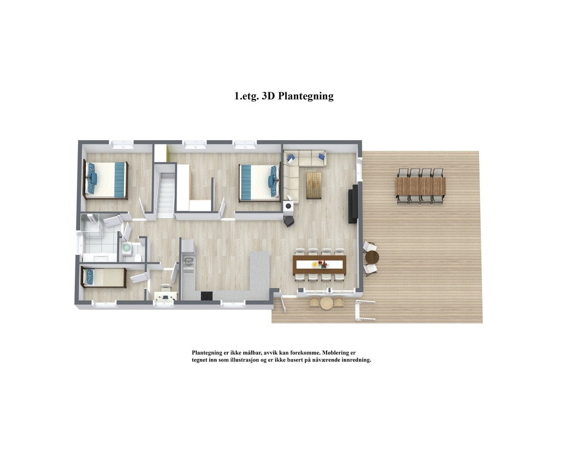 1.etasje - 3D Floor Plan.jpeg Galleribilde