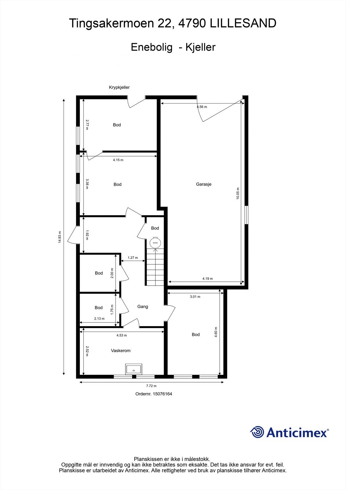 Plantegning - kjeller Galleribilde