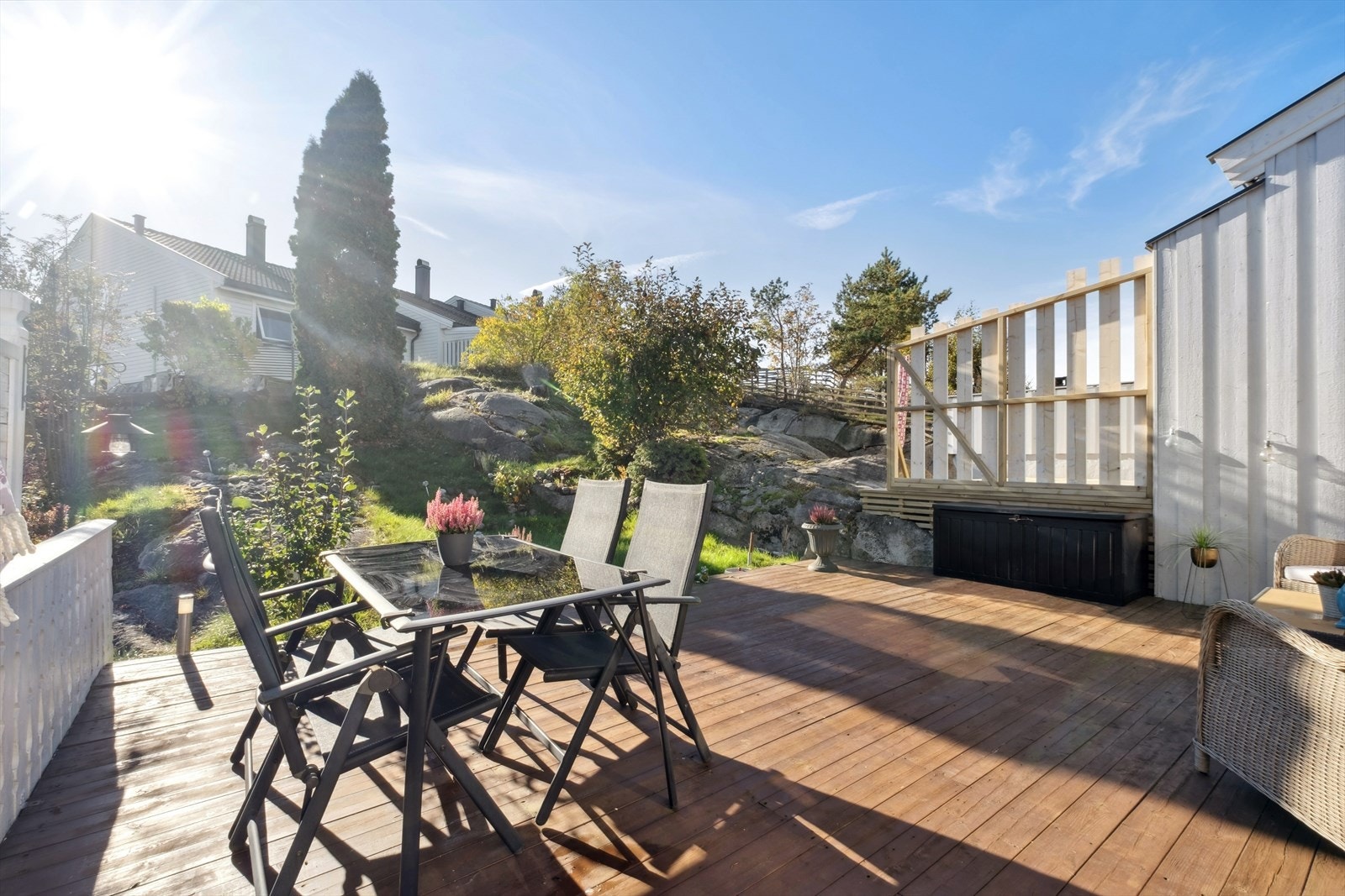 Her er det gode solforhold og lite innsyn fra naboer Galleribilde