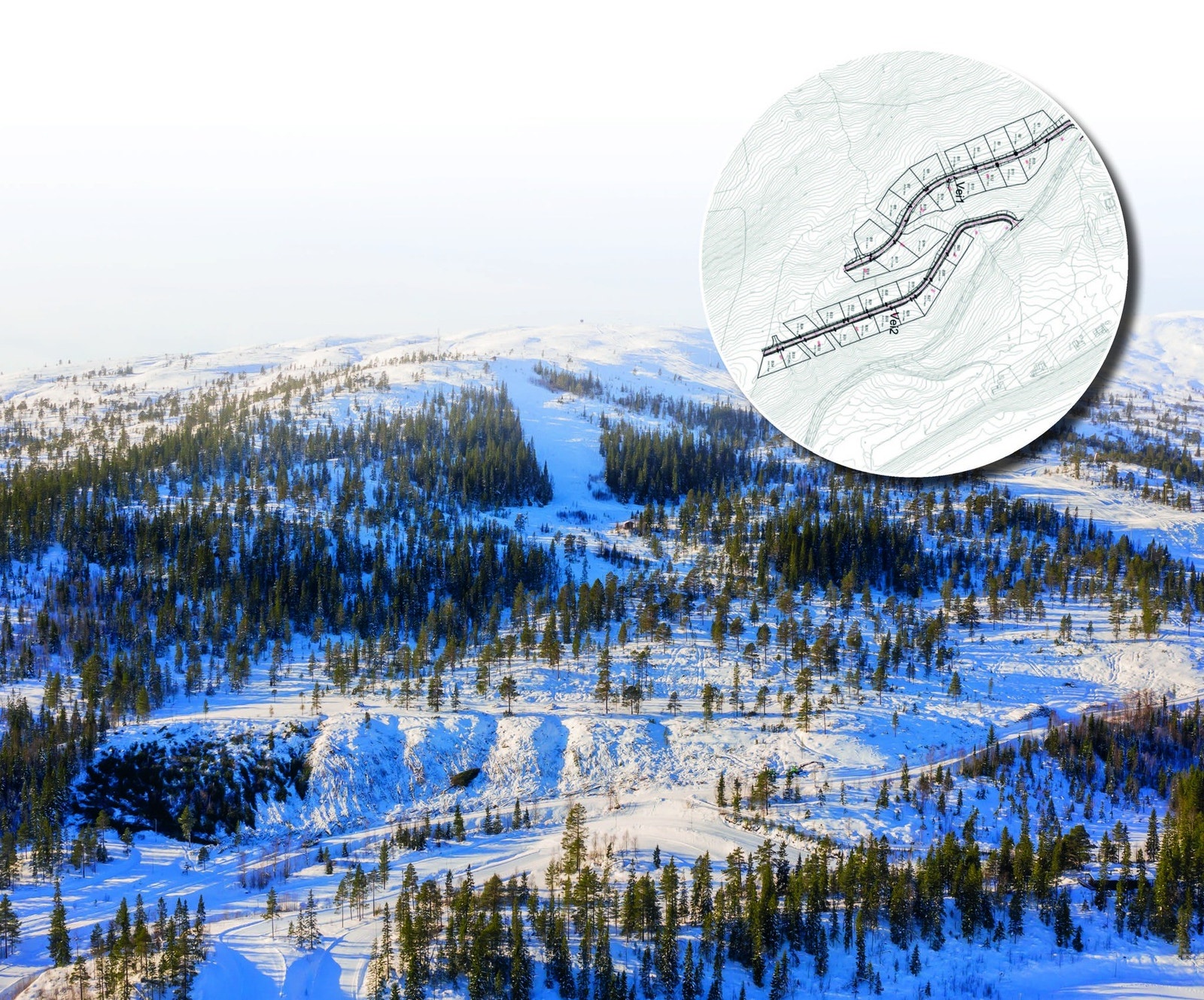 Velkommen til Biskoplia! Selveide fritidstomter med ski-in. Galleribilde