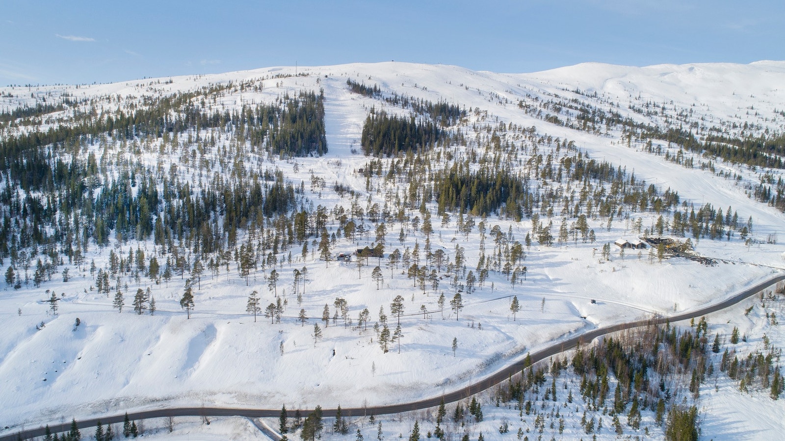 Dronebilde av område. Galleribilde
