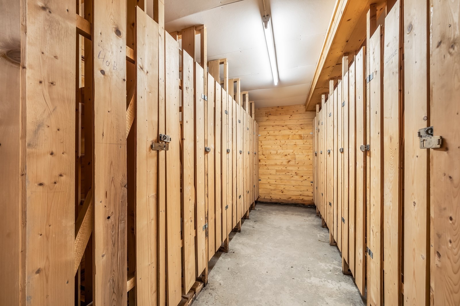 Praktisk bod i kjelleren til lagring i kasser. Galleribilde