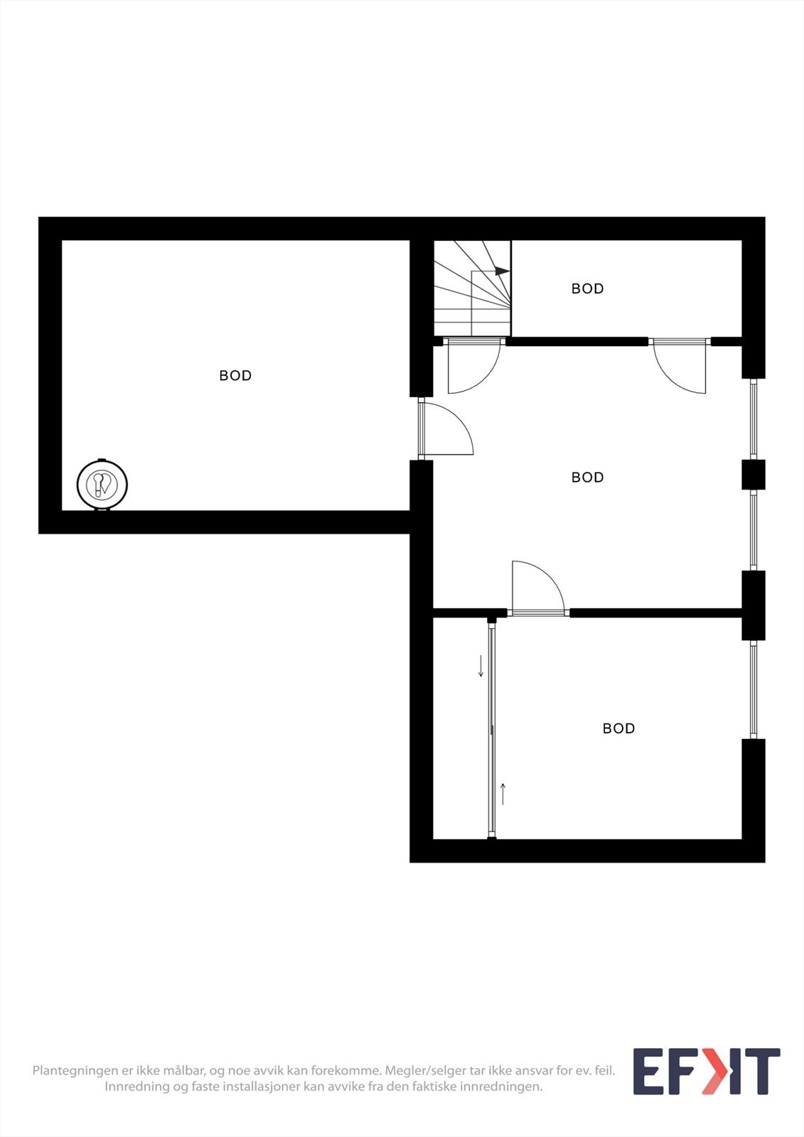 Plantegning kjeller. Galleribilde