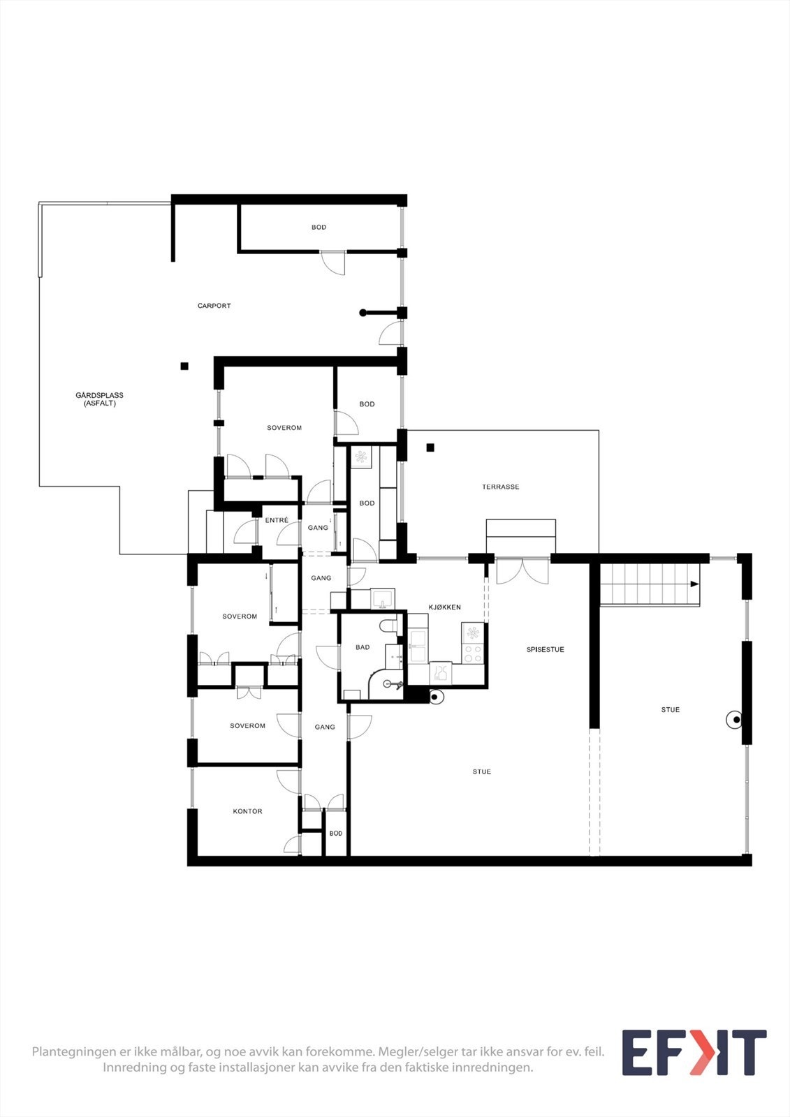 Plantegning 1.etg. Galleribilde