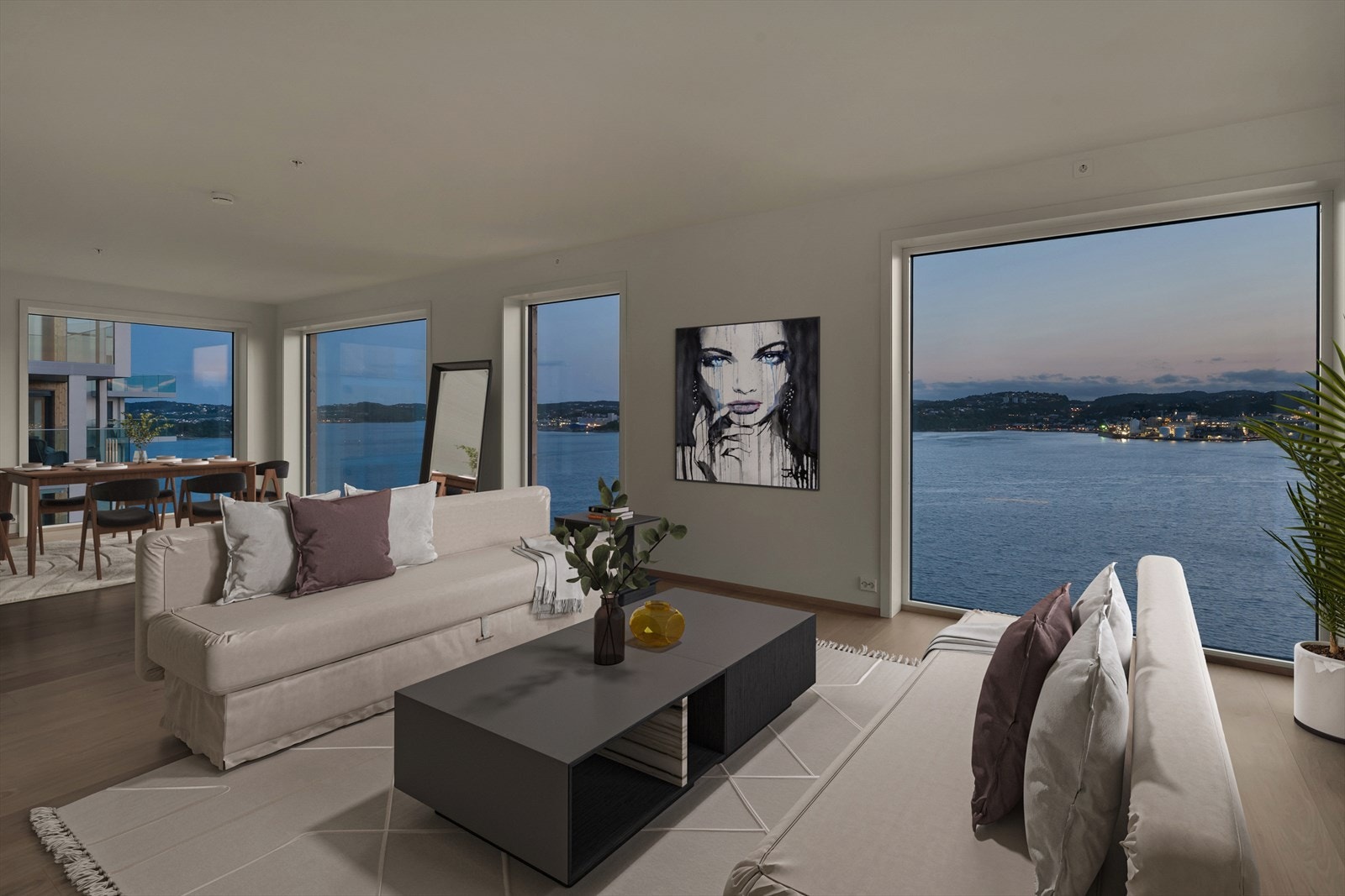 Naturlig plass for spisebord og sittegruppe (digital stylet) Galleribilde