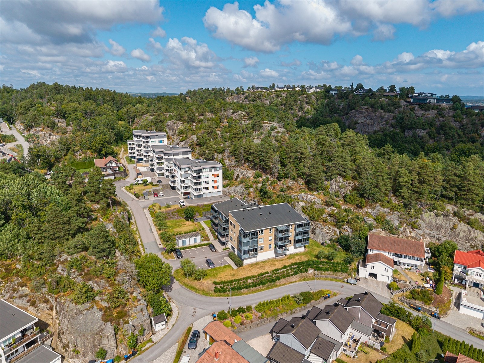 I enden av veien finner du en koselig sti som går gjennom skogen og tar deg til Kamfjord. Galleribilde